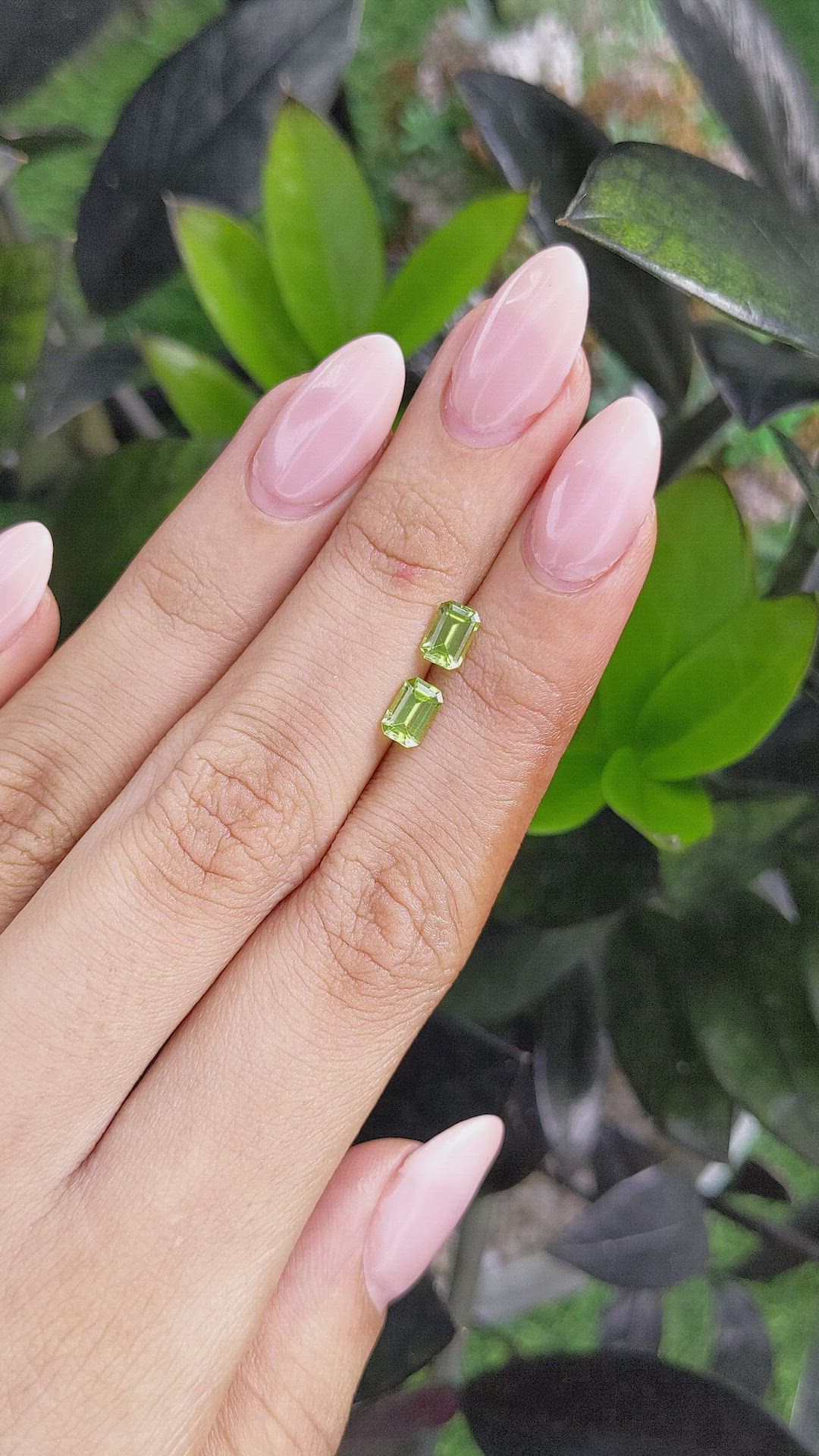 1.04 Ct.Tw.Total Carat Weight Peridot Pair from Madagascar Size Video