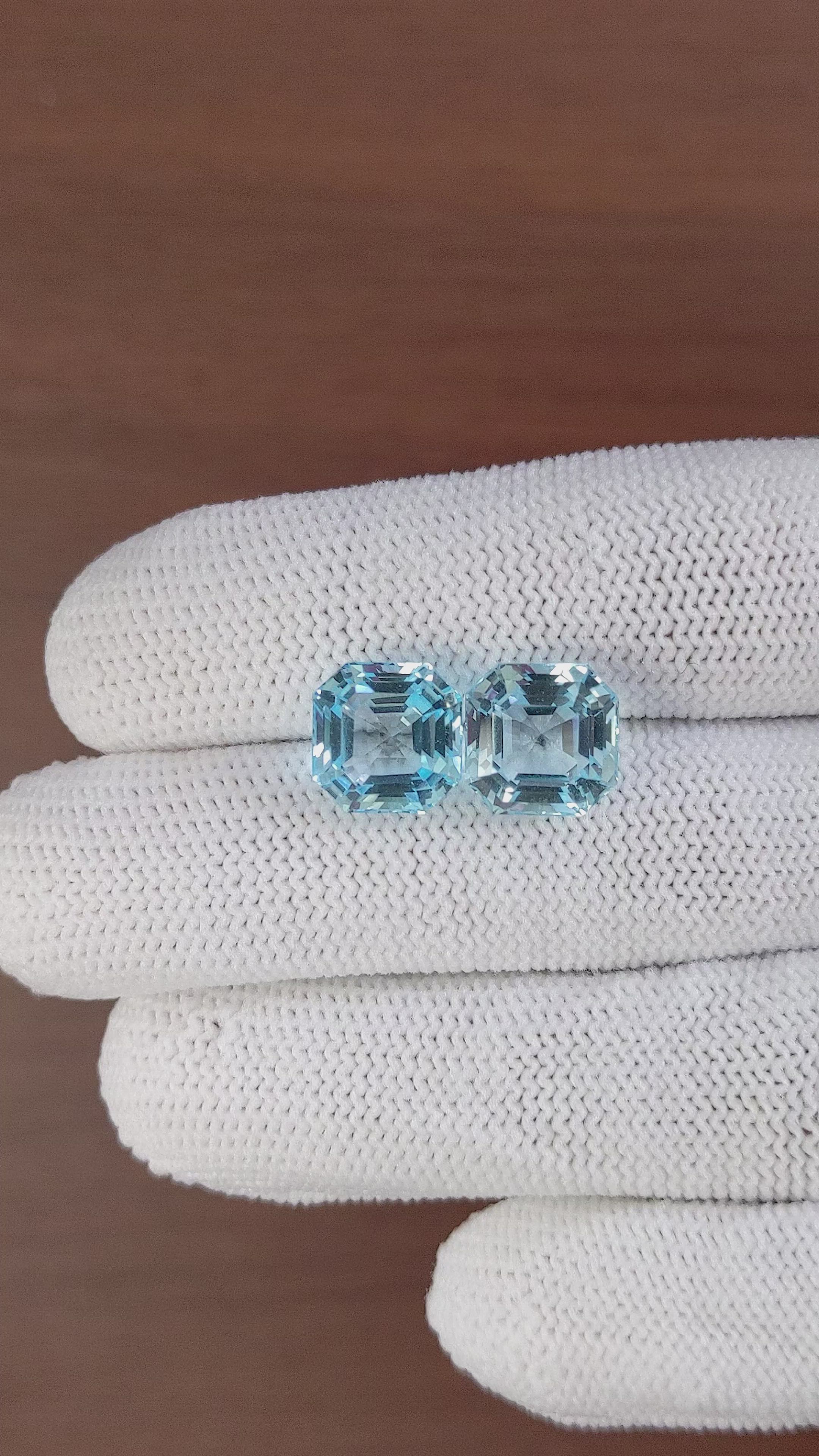 13.47 Ct.Tw.Total Carat Weight Topaz Pair from Madagascar Size Video