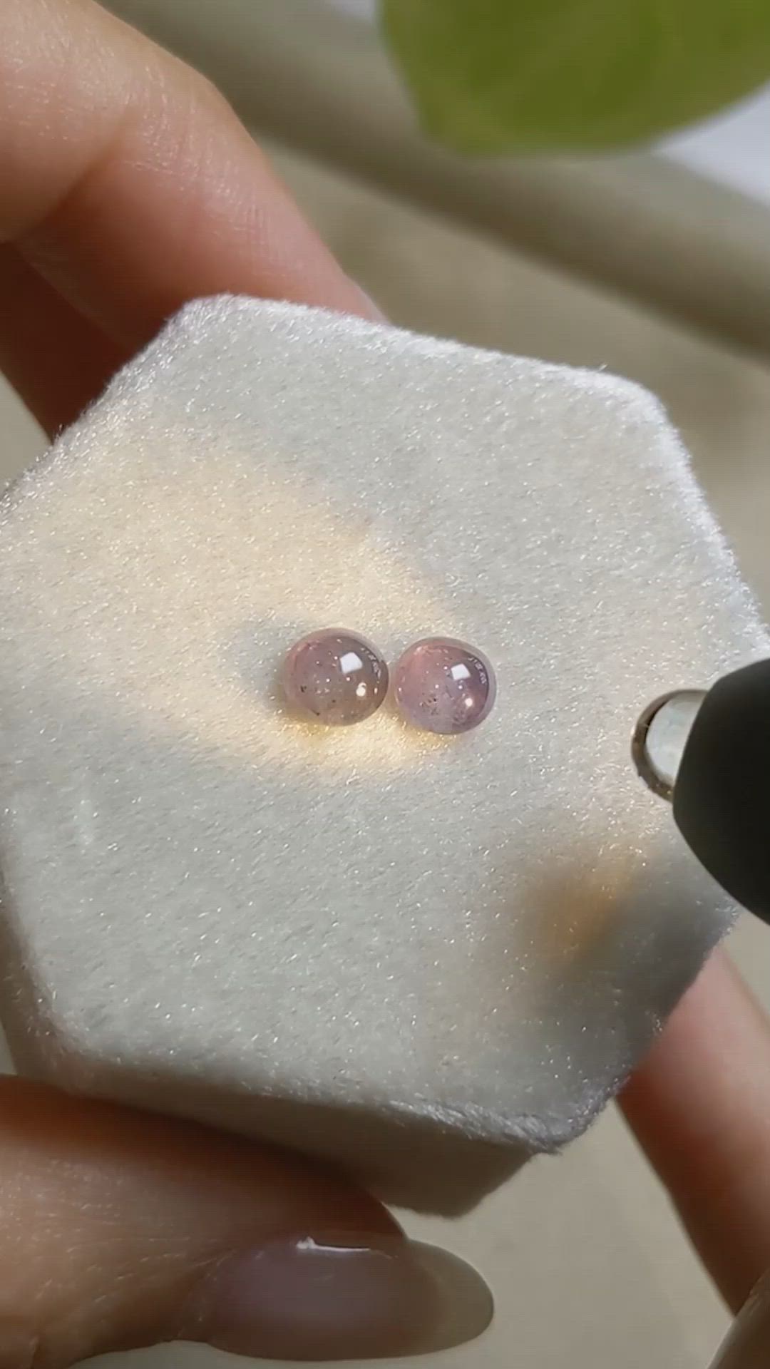 1.61 Ct.Tw.Total Carat Weight Cabochon Alexandrite Pair from Russia Size Video