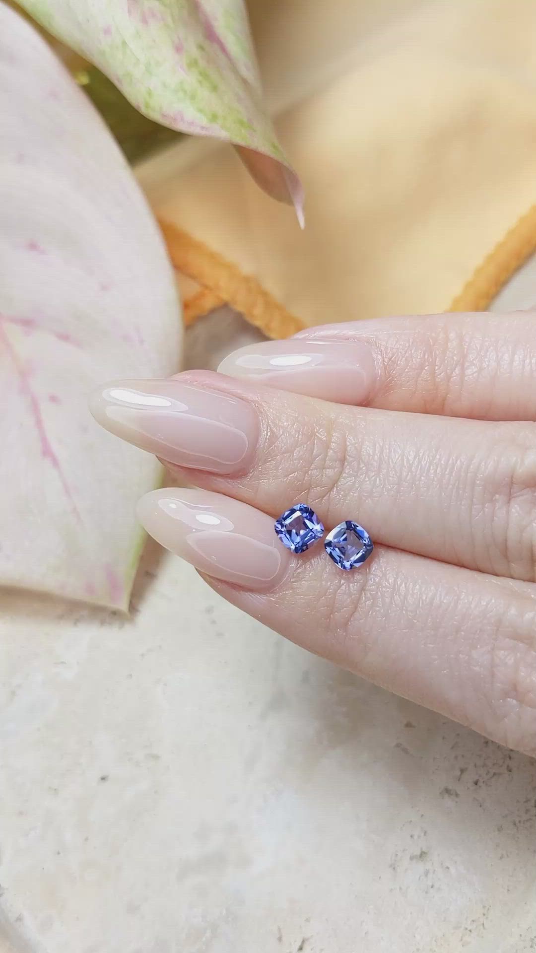 1.18 Ct.Tw.Total Carat Weight Tanzanite Pair from Tanzania Size Video