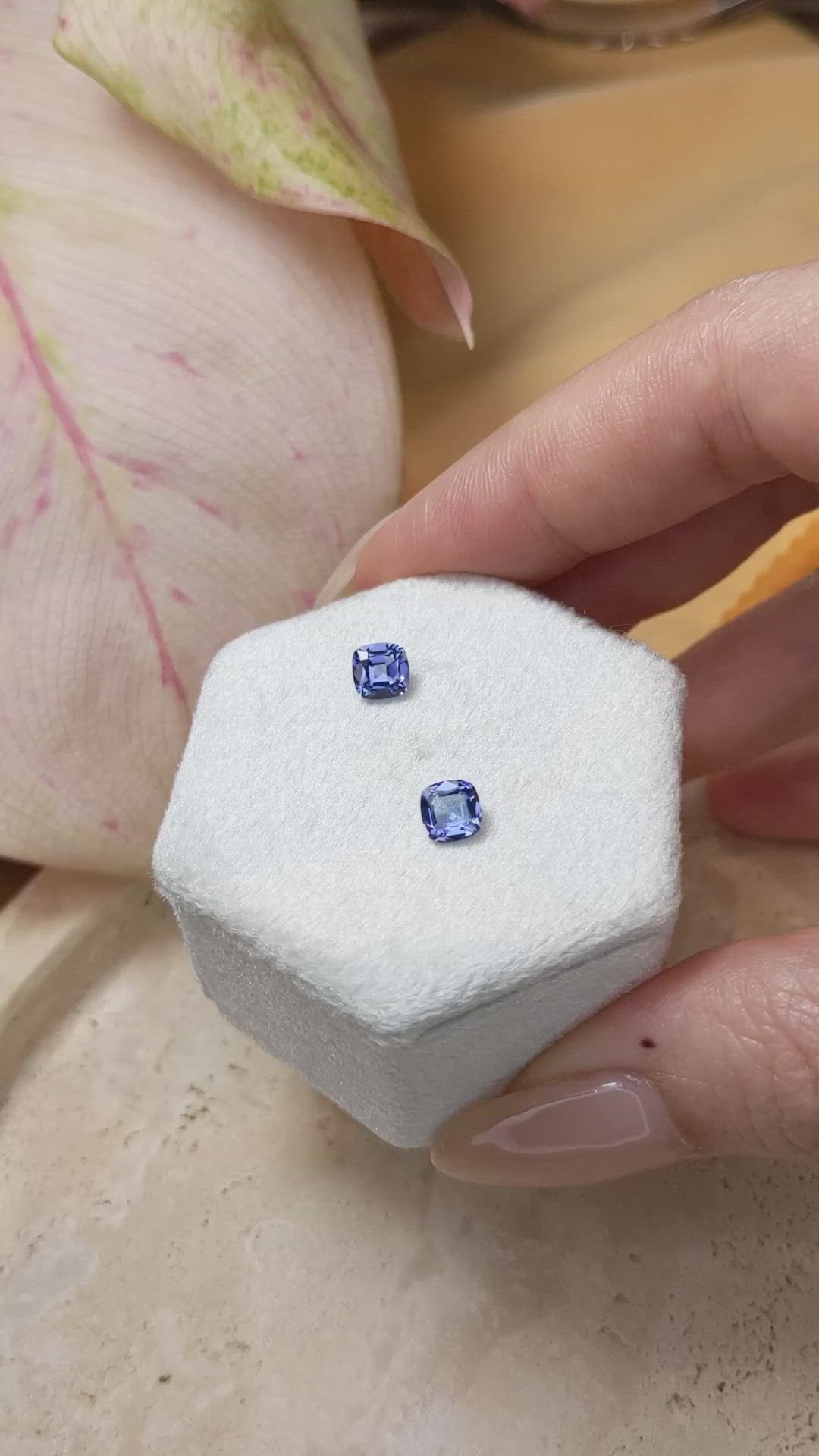 1.18 Ct.Tw.Total Carat Weight Tanzanite Pair from Tanzania Size Video