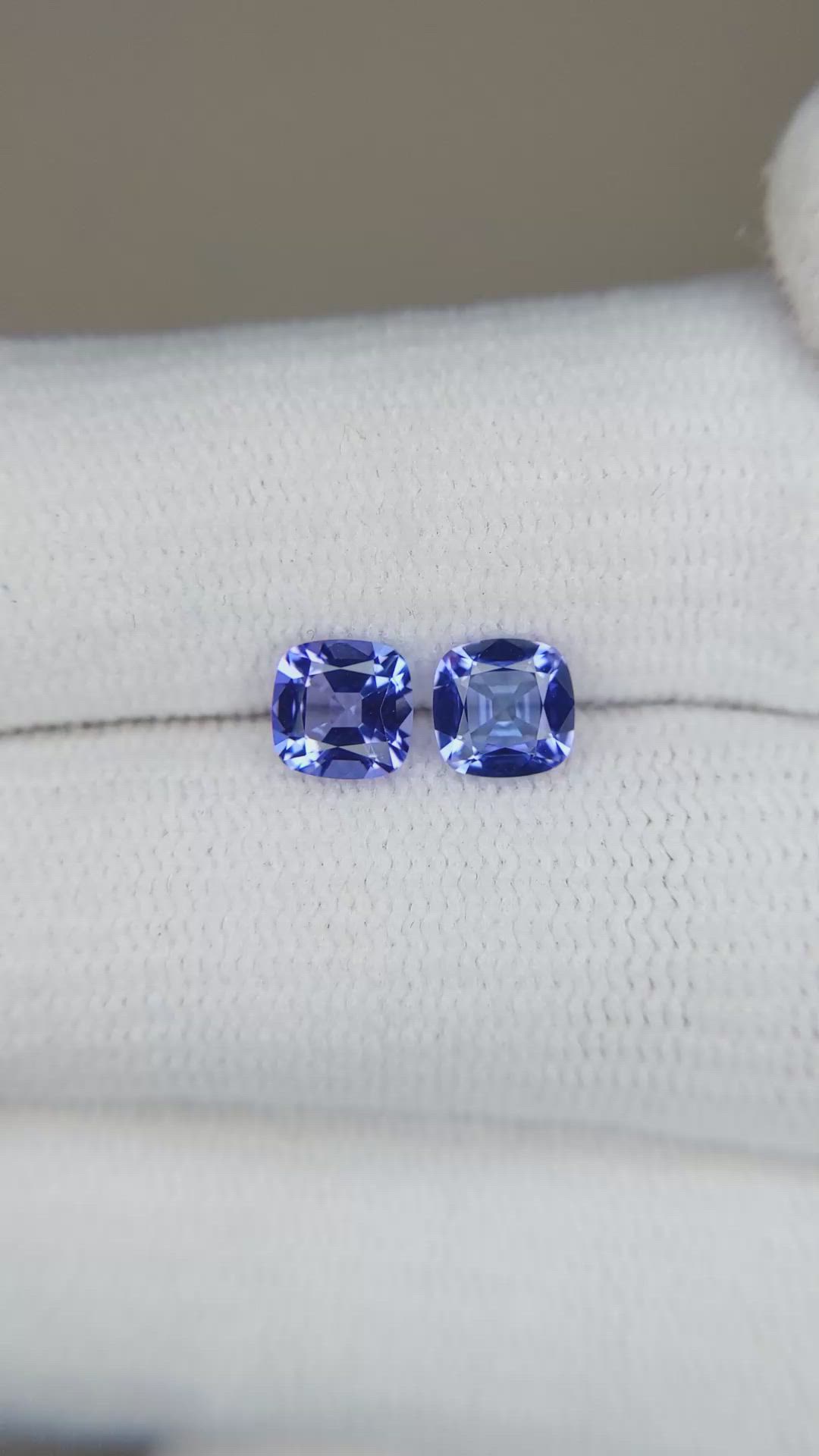 1.18 Ct.Tw.Total Carat Weight Tanzanite Pair from Tanzania Size Video