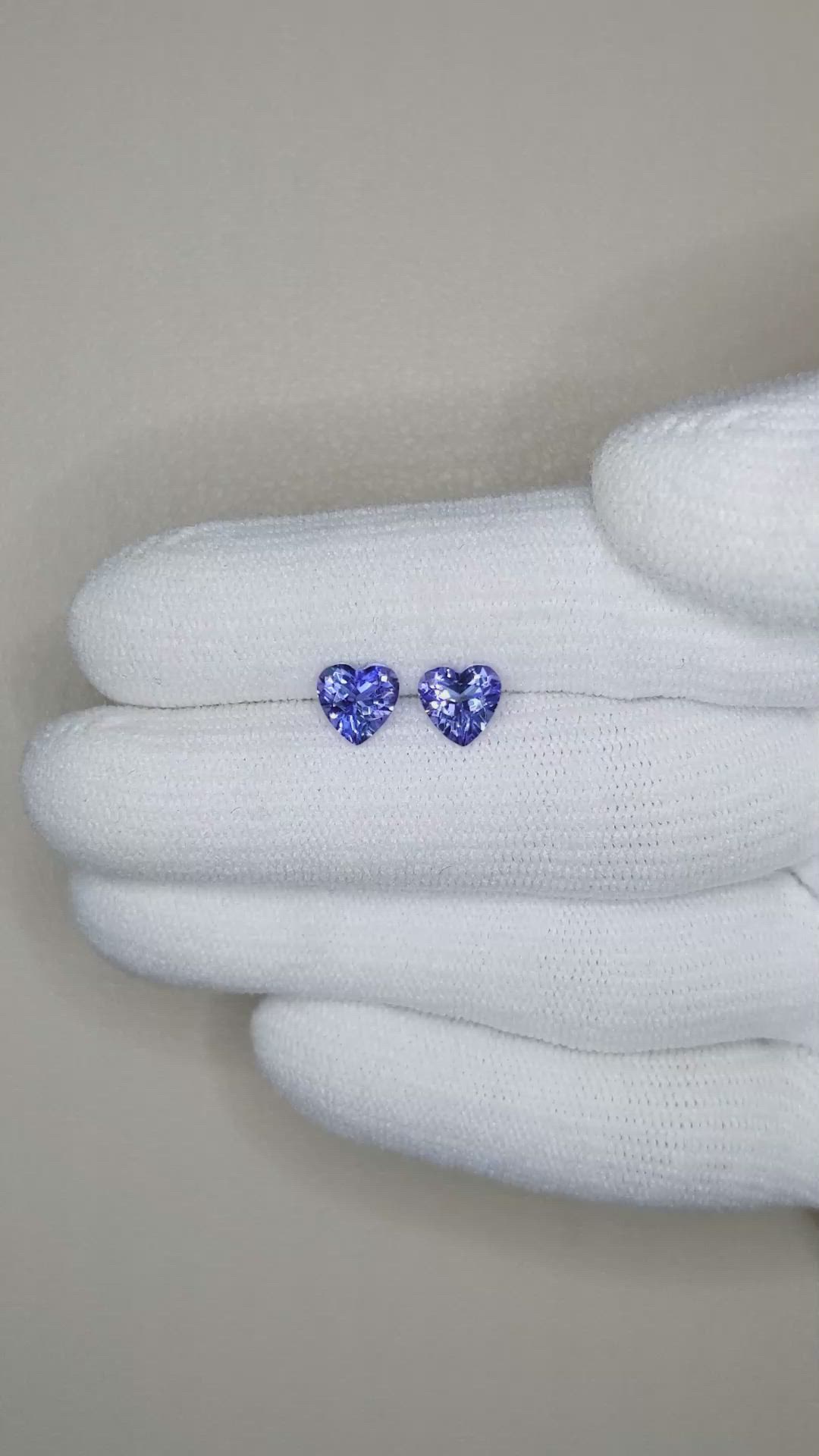 1.66 Ct.Tw.Total Carat Weight Tanzanite Pair from Tanzania Size Video