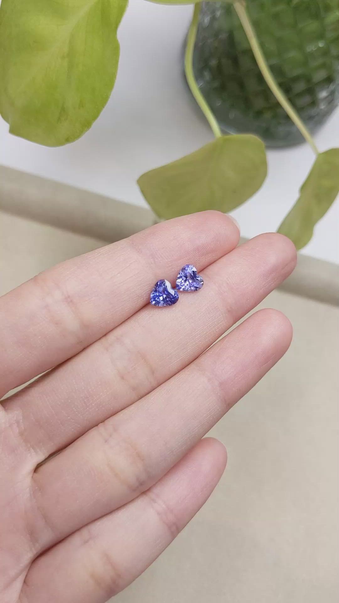 1.66 Ct.Tw.Total Carat Weight Tanzanite Pair from Tanzania Size Video