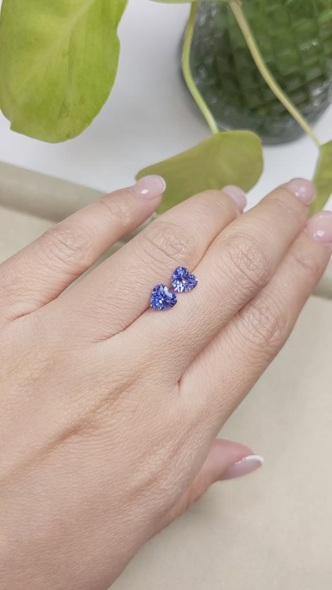 1.66 Ct.Tw.Total Carat Weight Tanzanite Pair from Tanzania Size Video