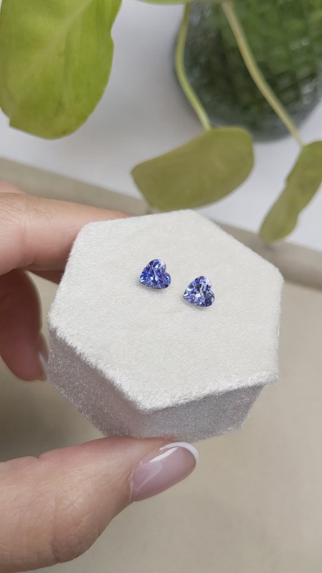 1.66 Ct.Tw.Total Carat Weight Tanzanite Pair from Tanzania Size Video