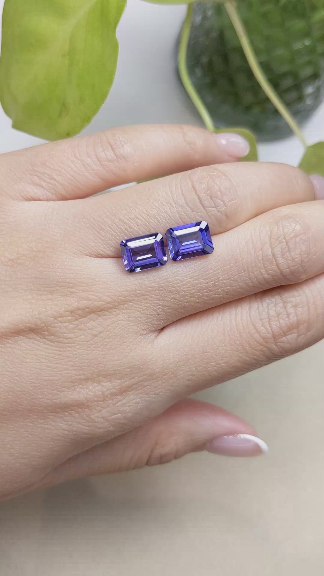 4.67 Ct.Tw.Total Carat Weight Tanzanite Pair from Tanzania Size Video