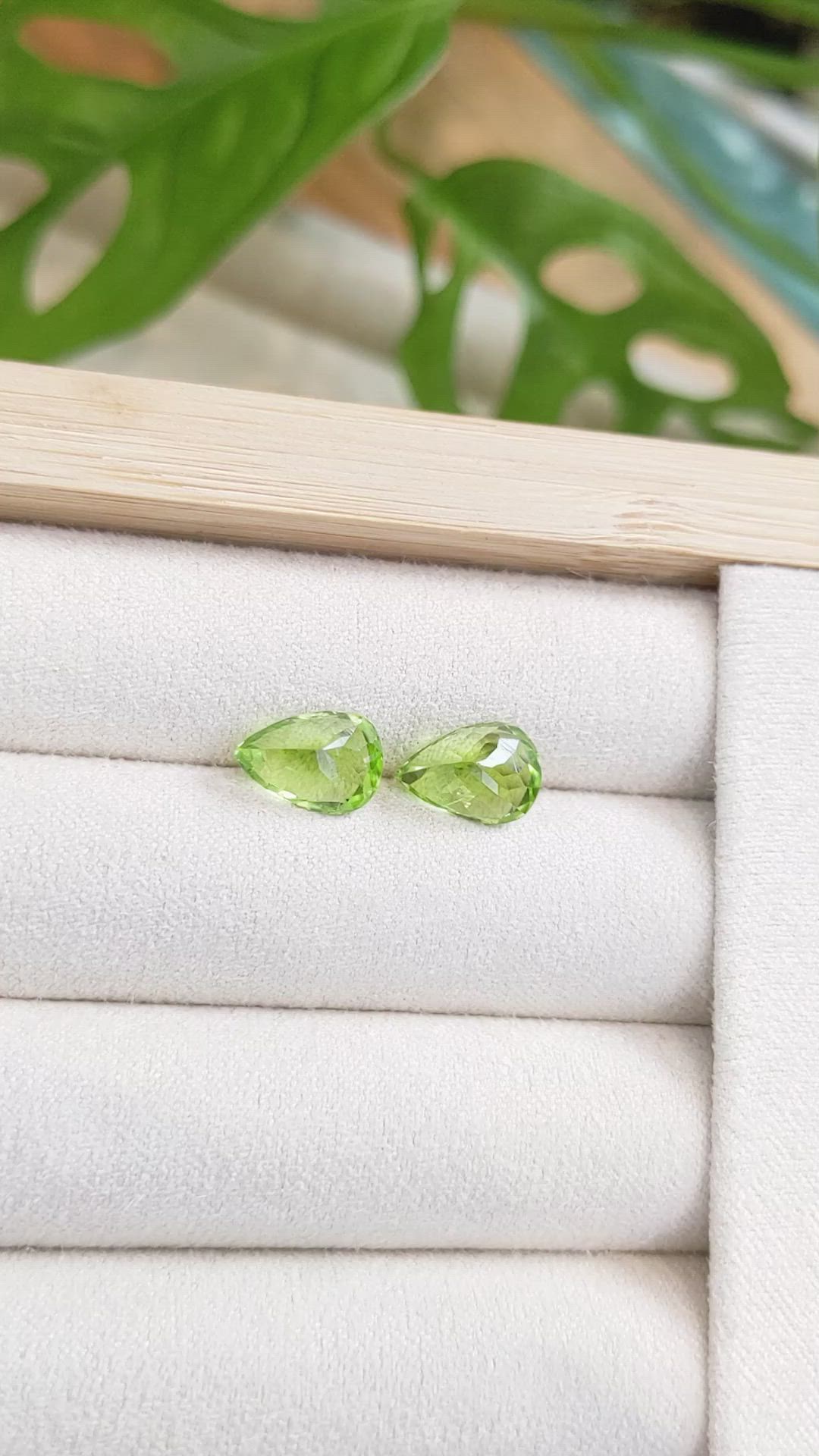 4.45 Ct.Tw.Total Carat Weight Peridot Pair from Burma (Myanmar) Size Video