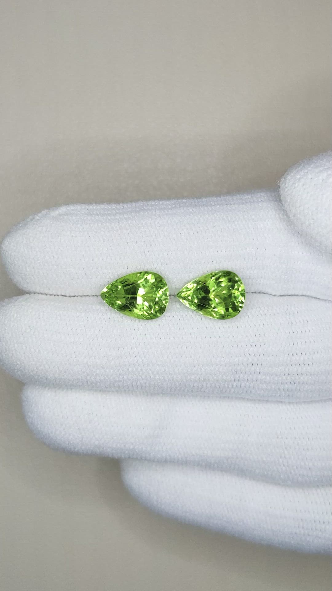 4.45 Ct.Tw.Total Carat Weight Peridot Pair from Burma (Myanmar) Size Video
