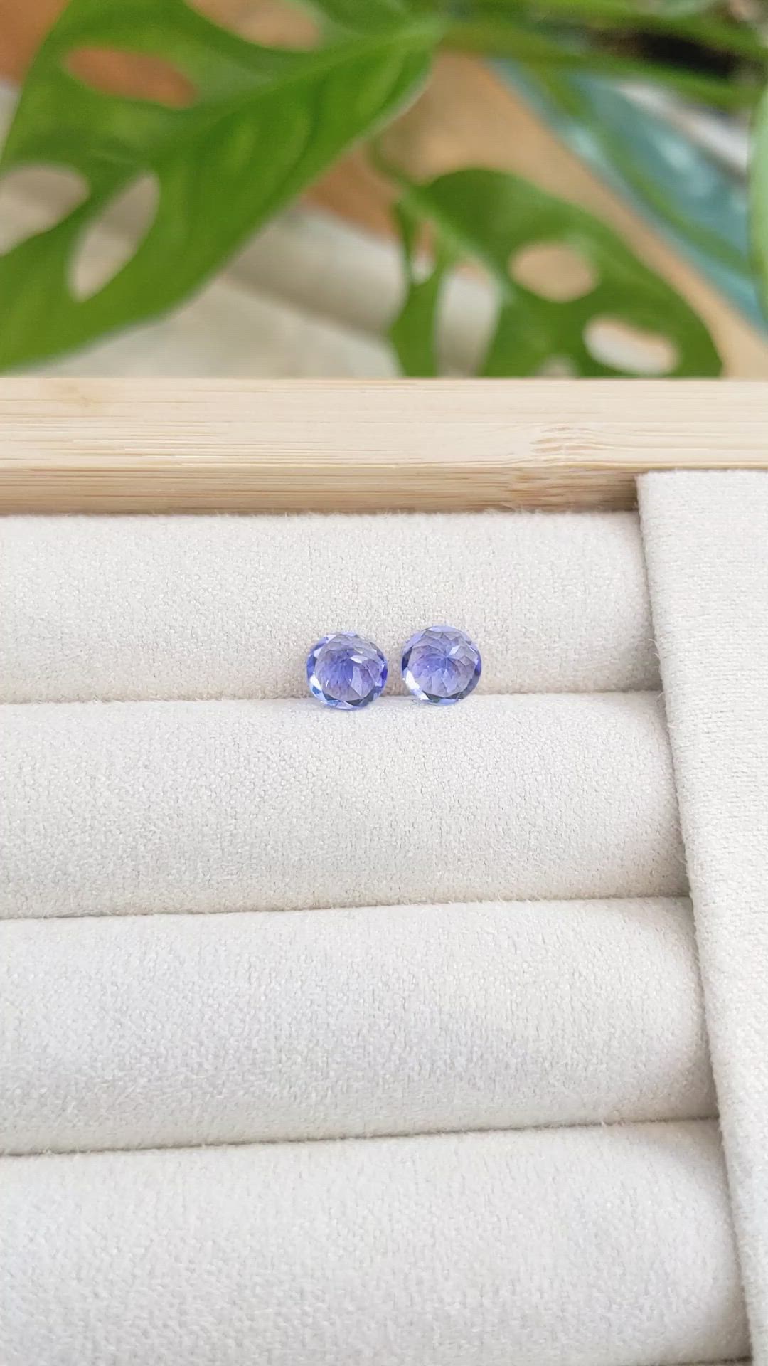 1.68 Ct.Tw.Total Carat Weight Tanzanite Pair from Tanzania Size Video