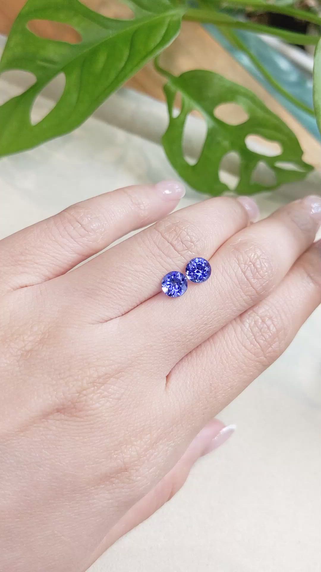 1.68 Ct.Tw.Total Carat Weight Tanzanite Pair from Tanzania Size Video