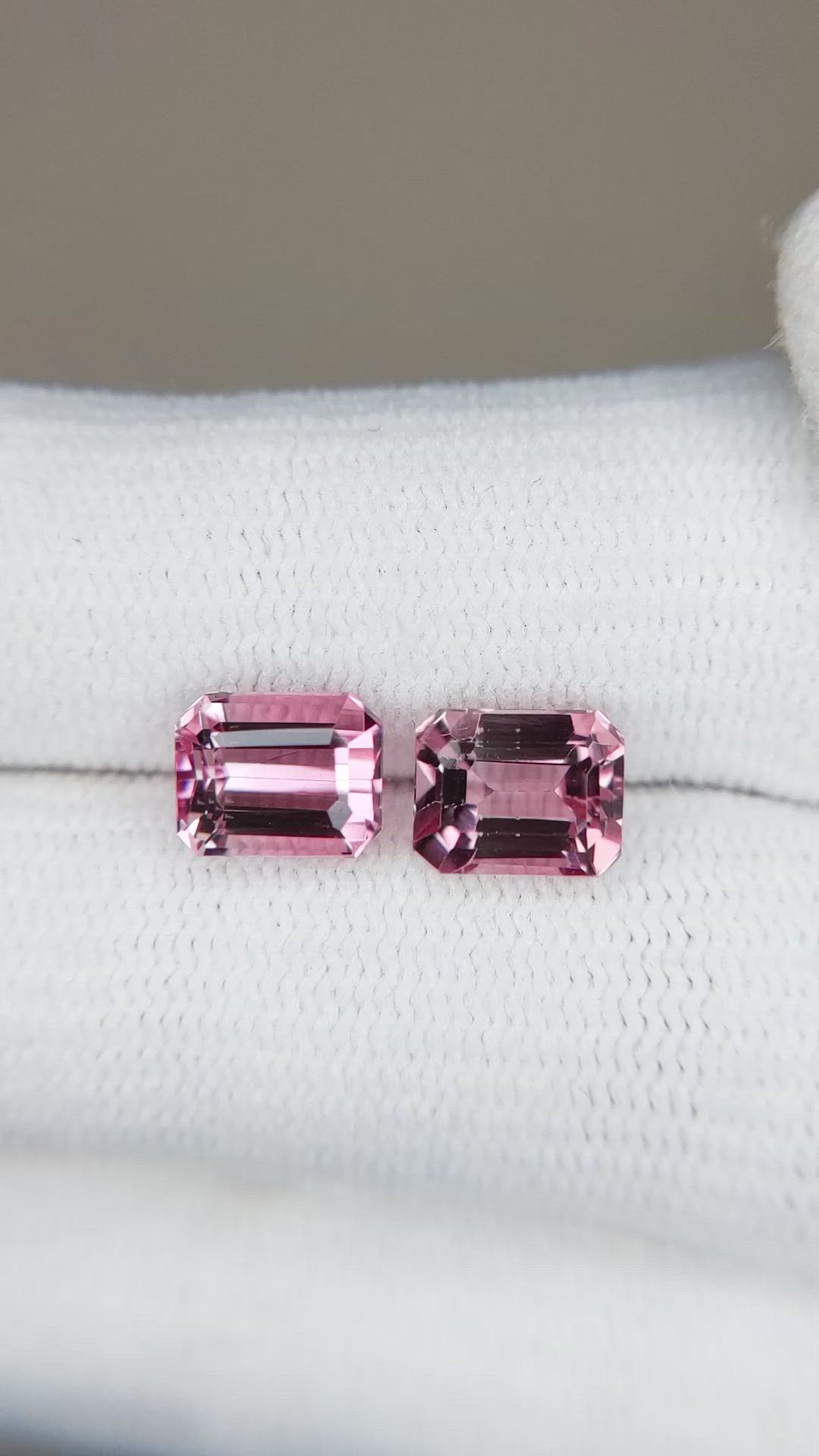 3.40 Ct.Tw.Total Carat Weight Tourmaline Pair from Mozambique Size Video