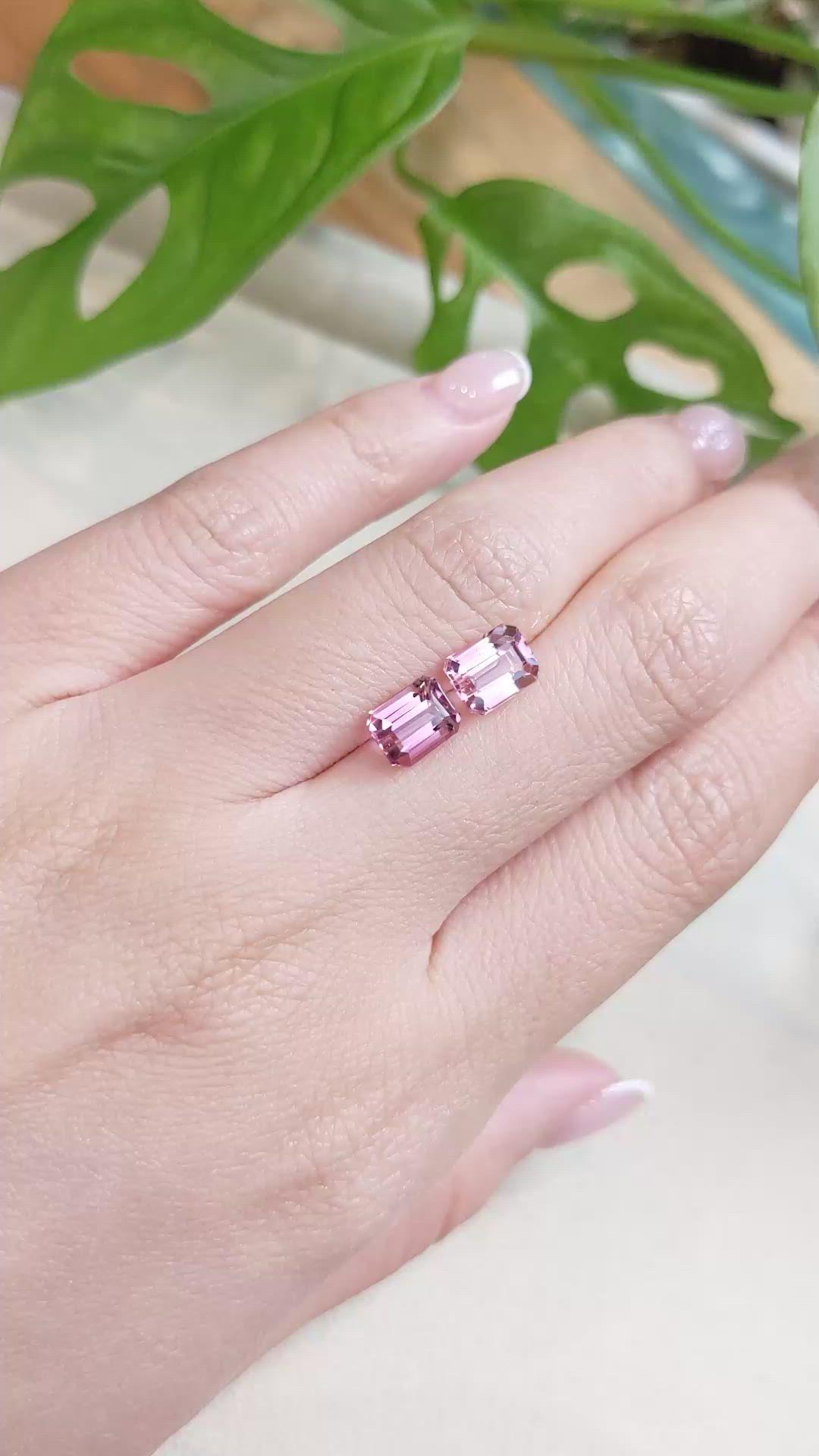 3.40 Ct.Tw.Total Carat Weight Tourmaline Pair from Mozambique Size Video