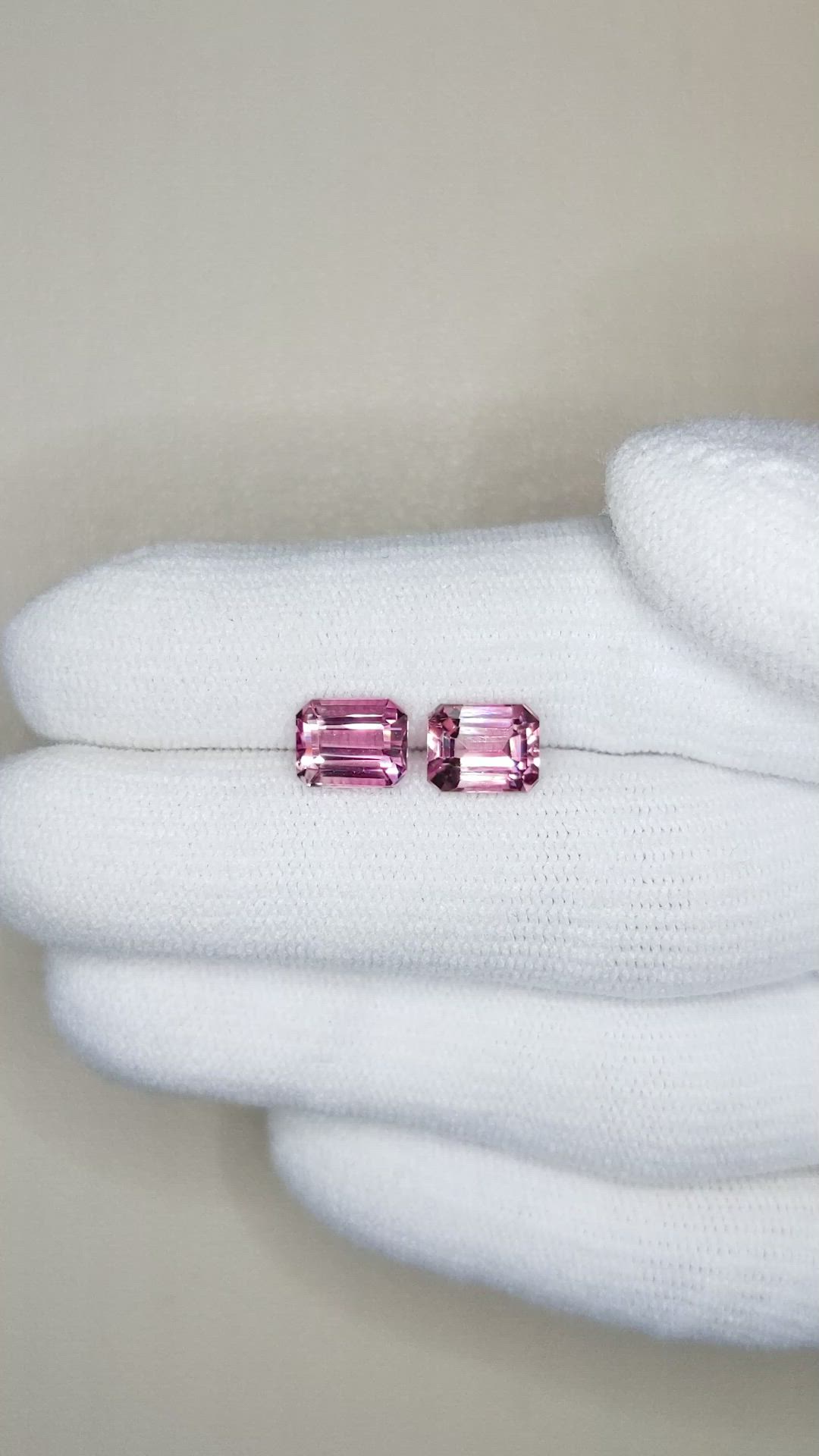 3.40 Ct.Tw.Total Carat Weight Tourmaline Pair from Mozambique Size Video