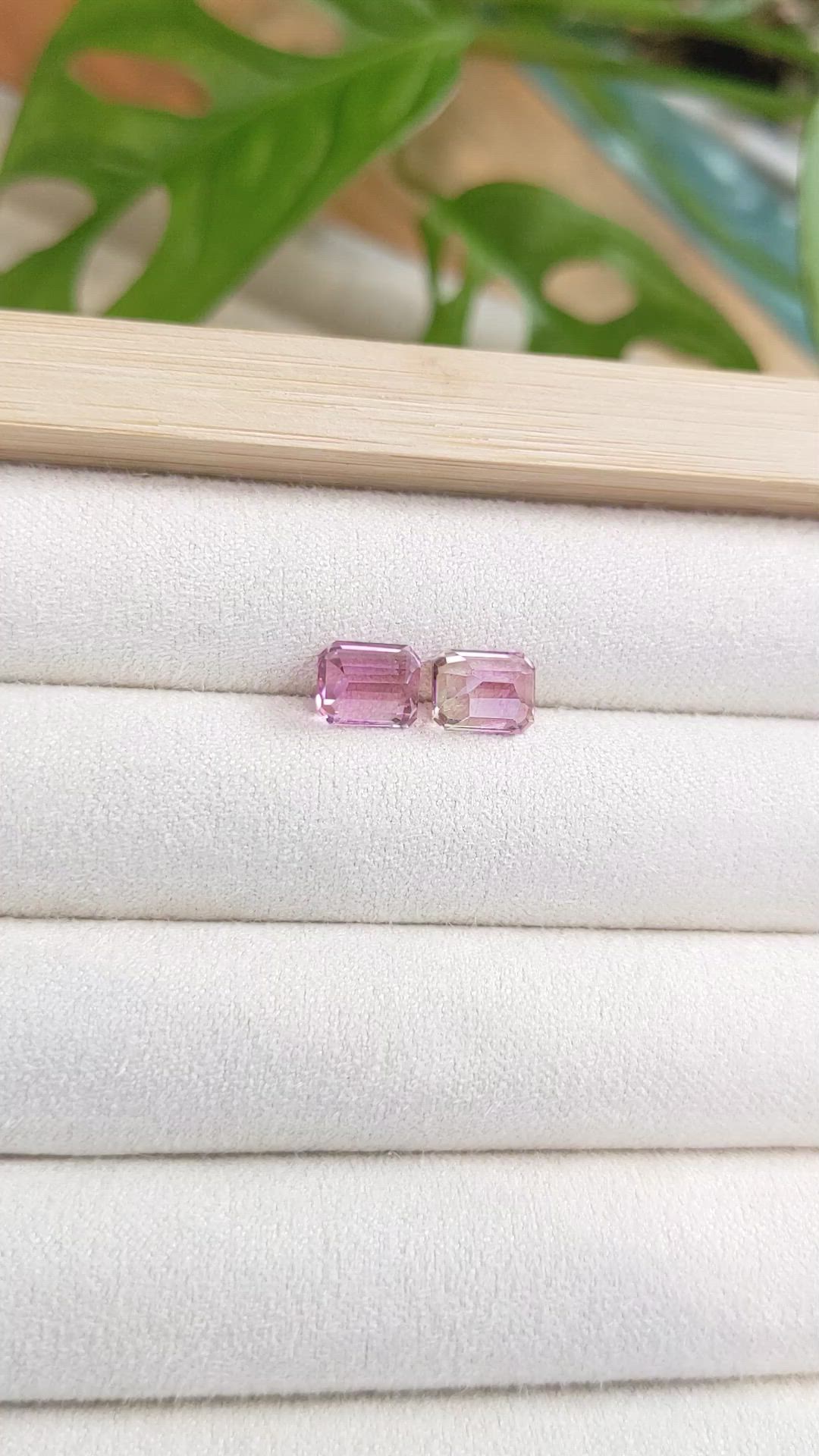 3.40 Ct.Tw.Total Carat Weight Tourmaline Pair from Mozambique Size Video