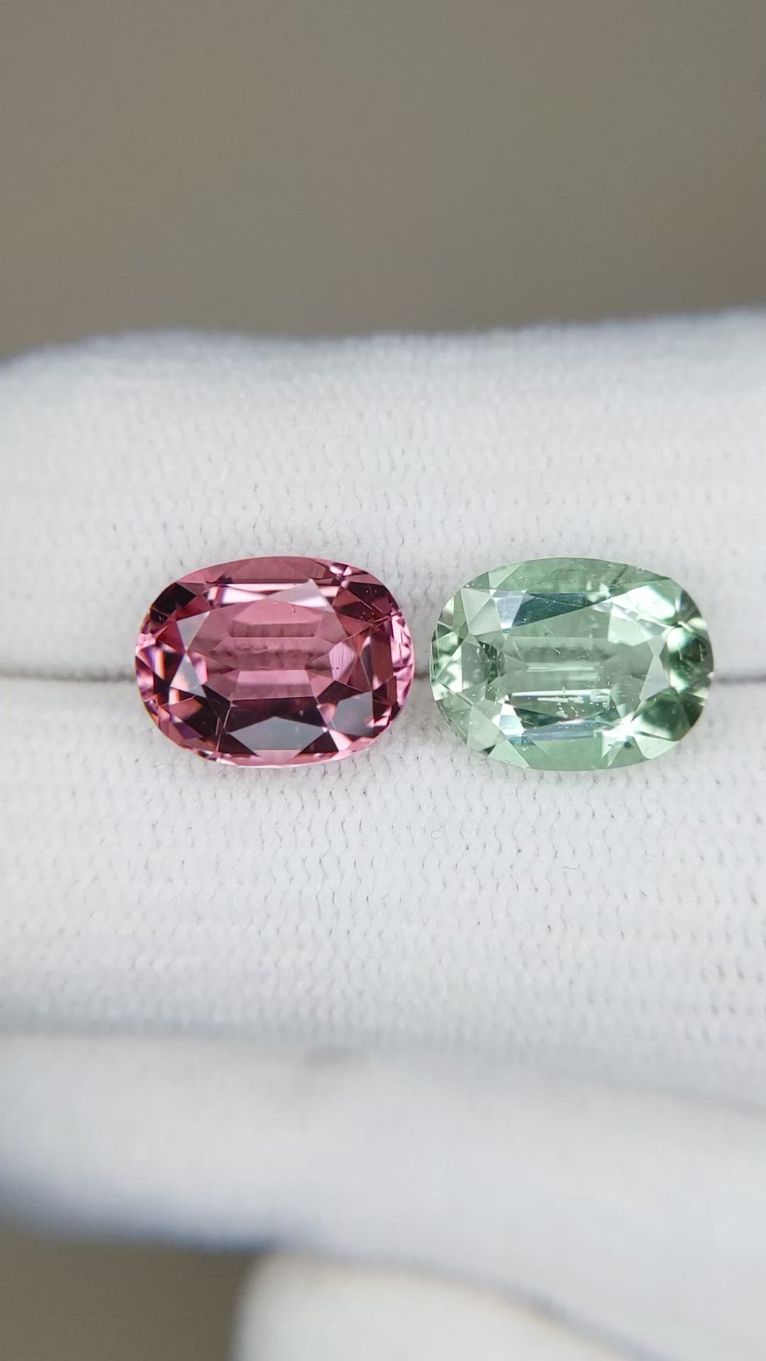 5.15 Ct.Tw.Total Carat Weight Tourmaline Pair from Mozambique Size Video