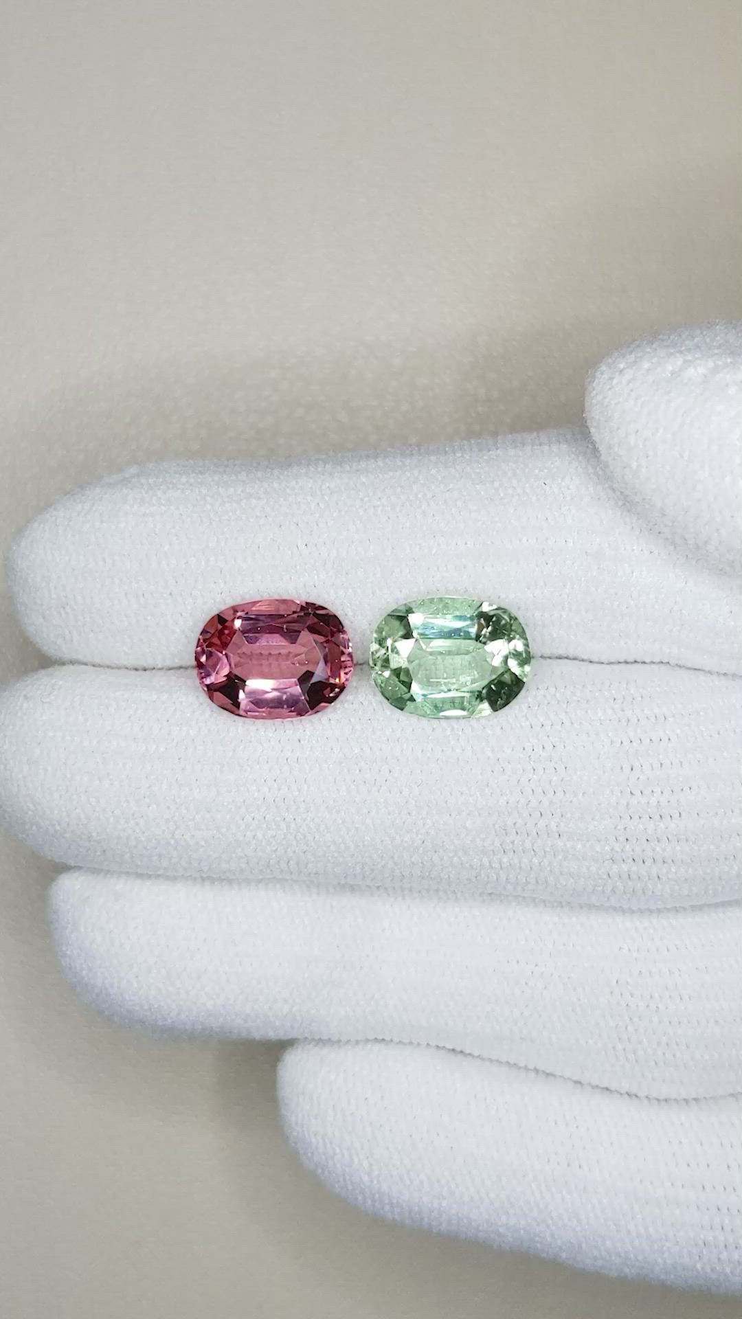5.15 Ct.Tw.Total Carat Weight Tourmaline Pair from Mozambique Size Video