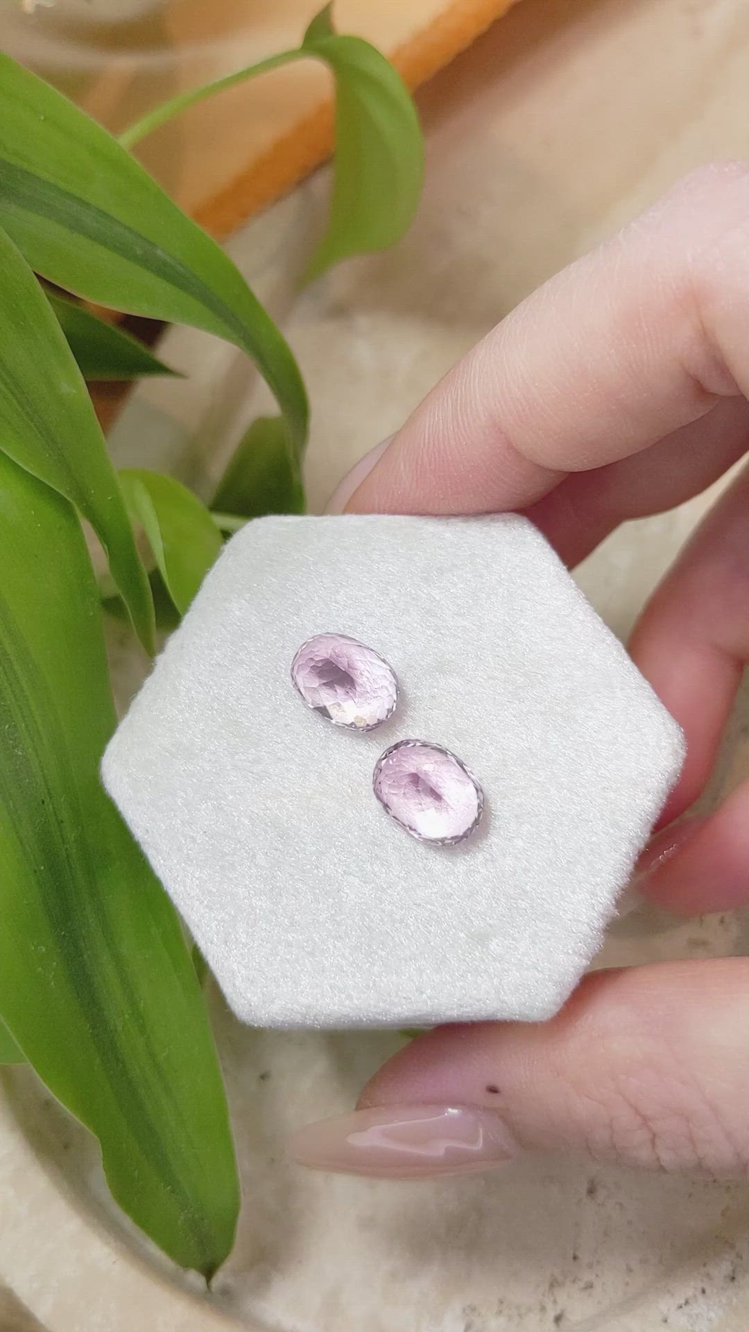 6.52 Ct.Tw.Total Carat Weight Kunzite Pair from Afghanistan Size Video