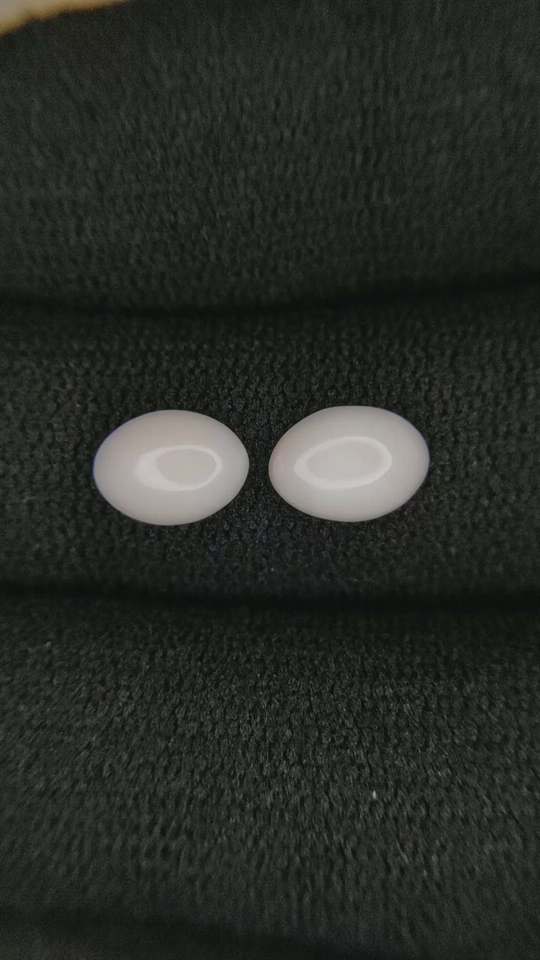 1.82&nbsp;Ct.Tw.Total Carat Weight Cabochon Coral Pair from Italy Size Video