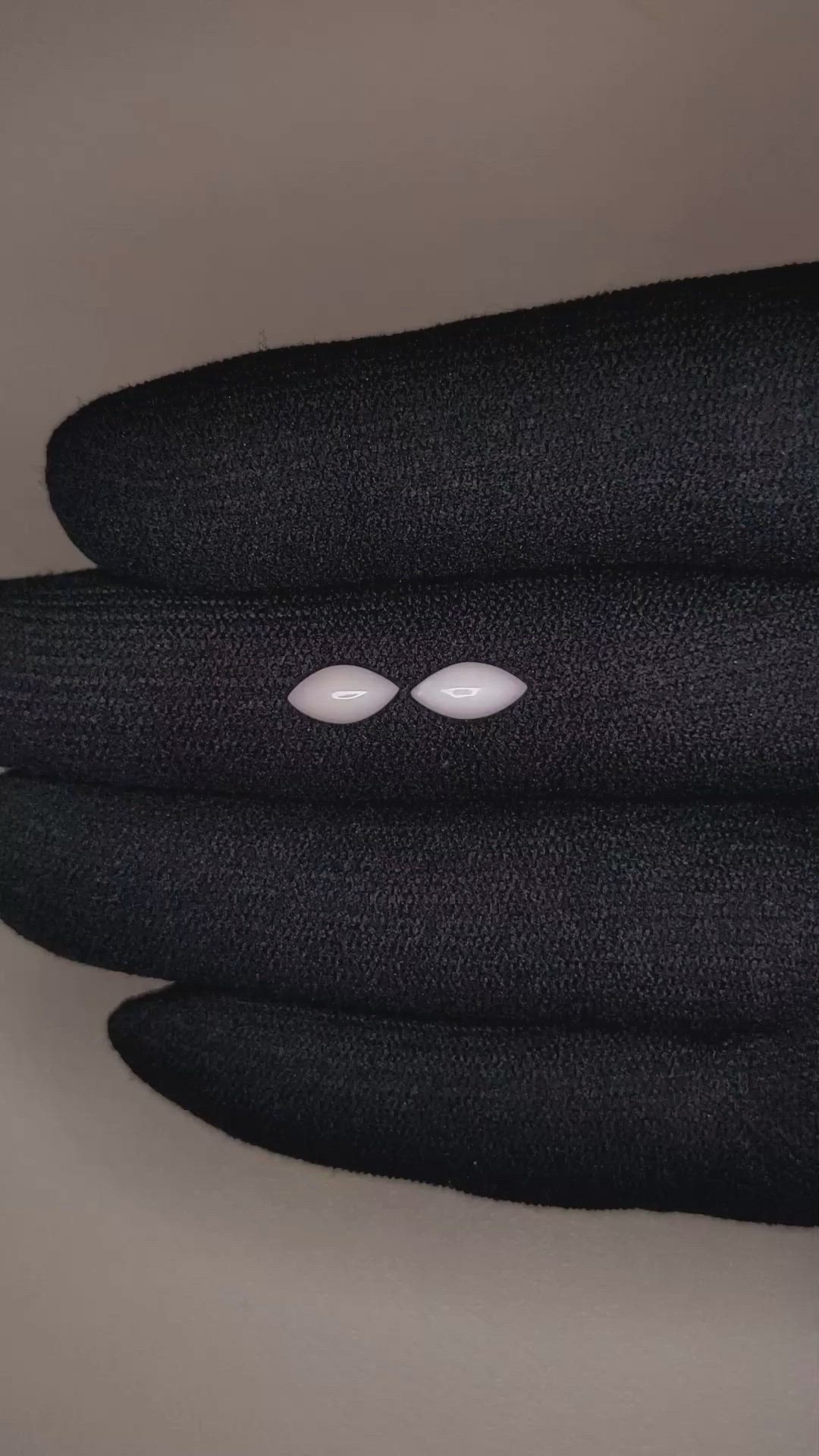 0.84&nbsp;Ct.Tw.Total Carat Weight Cabochon Coral Pair from Italy Size Video