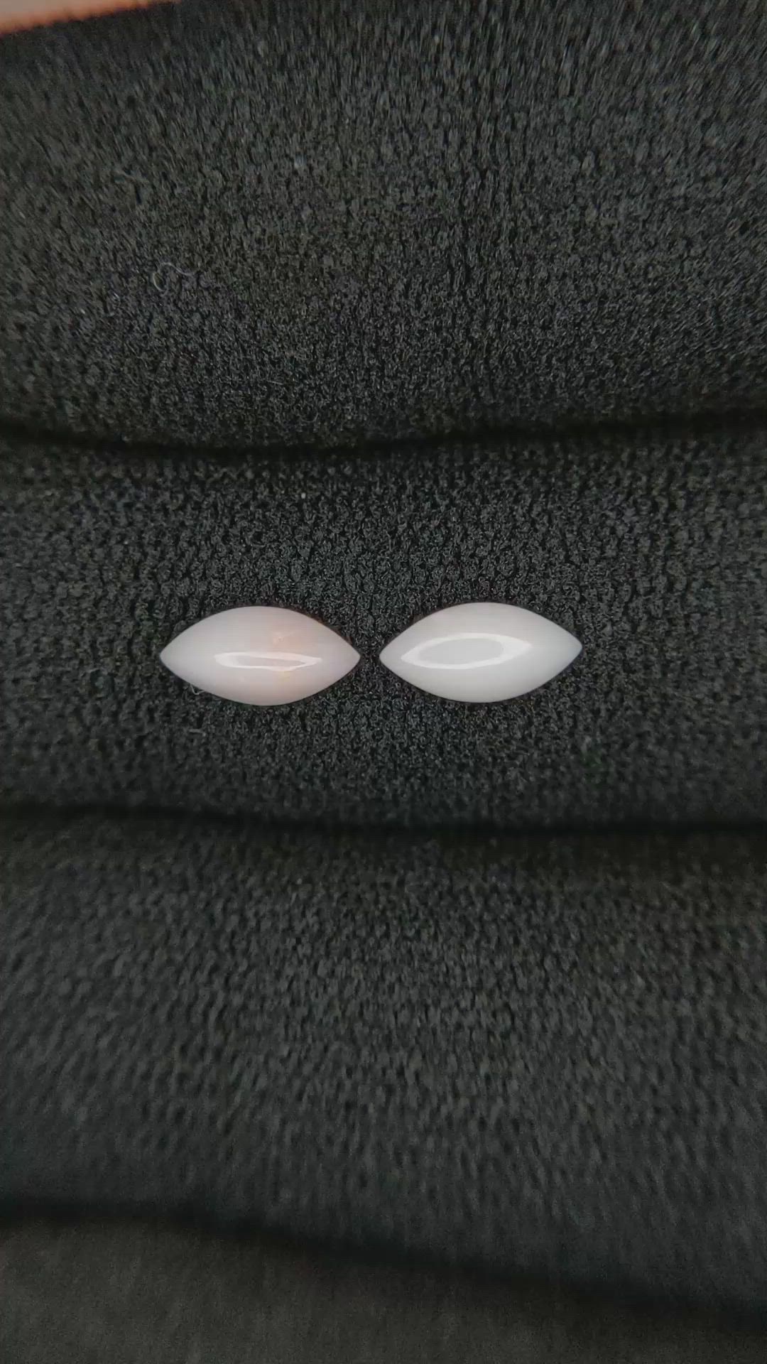 0.69&nbsp;Ct.Tw.Total Carat Weight Cabochon Coral Pair from Italy Size Video