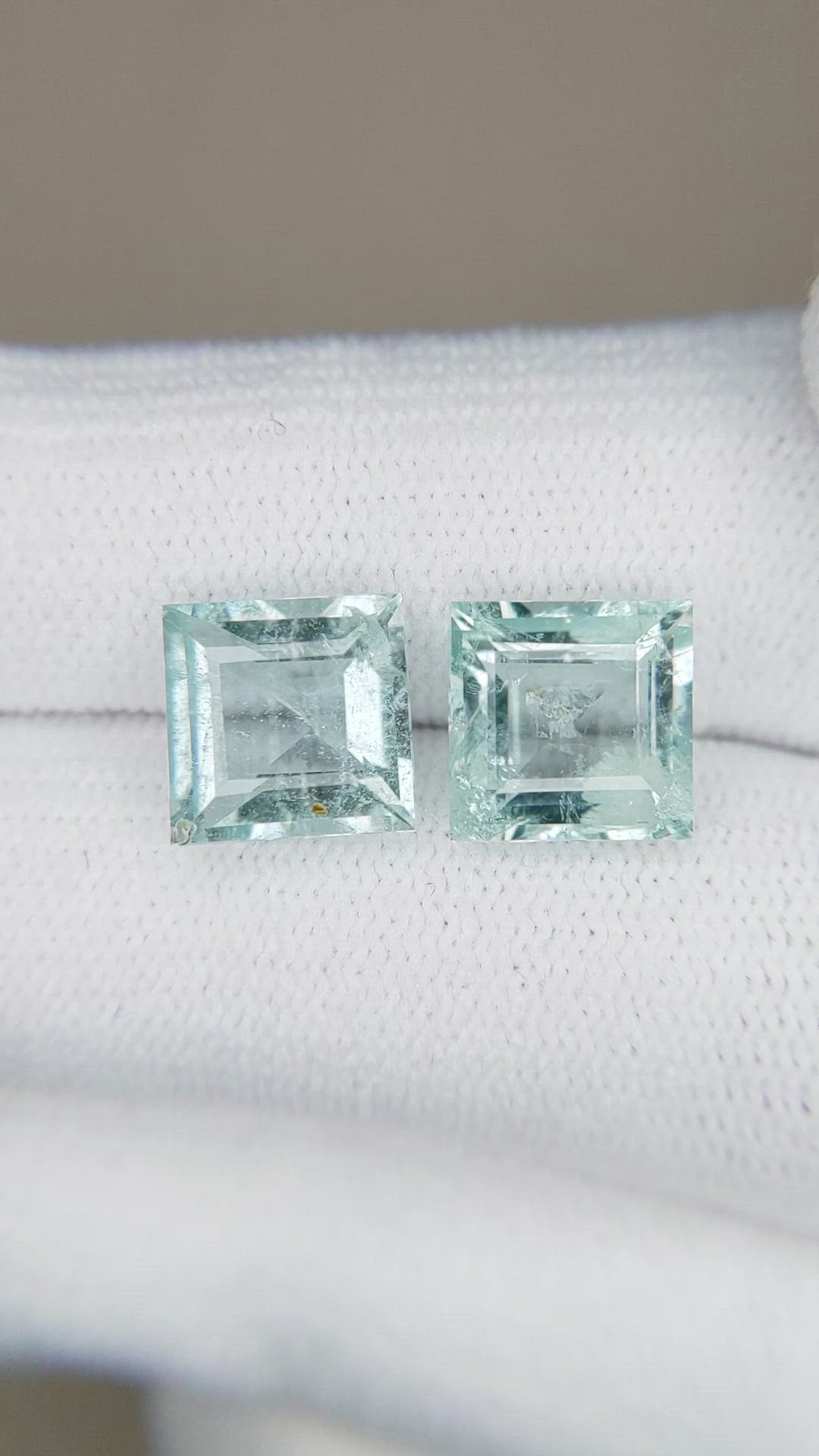 5.52 Ct.Tw.Total Carat Weight Paraiba Tourmaline Pair from Africa Size Video