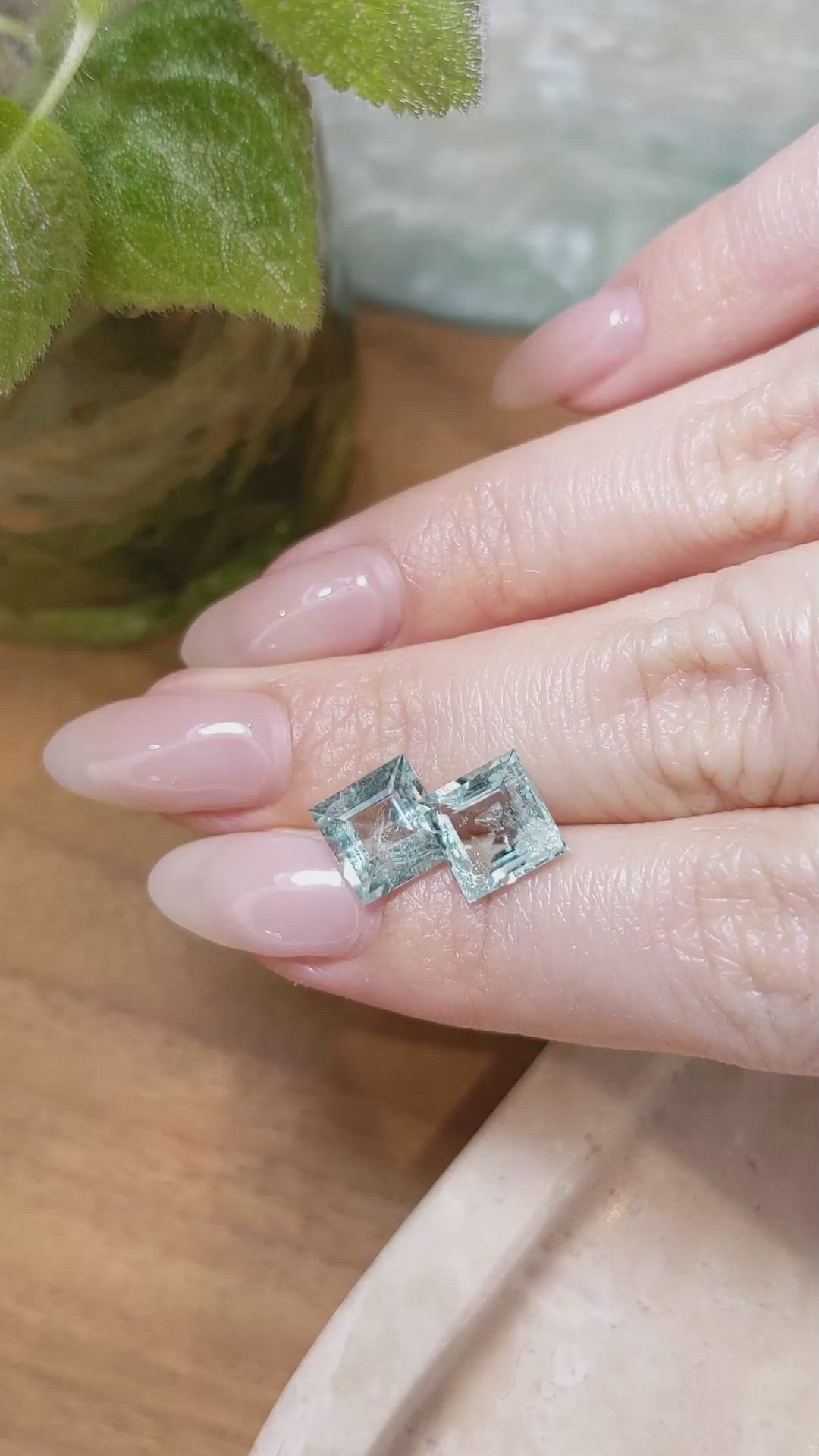 5.52 Ct.Tw.Total Carat Weight Paraiba Tourmaline Pair from Africa Size Video