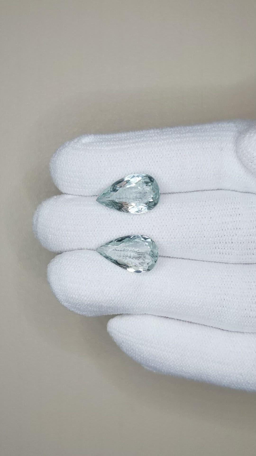 6.38 Ct.Tw.Total Carat Weight Paraiba Tourmaline Pair from Africa Size Video