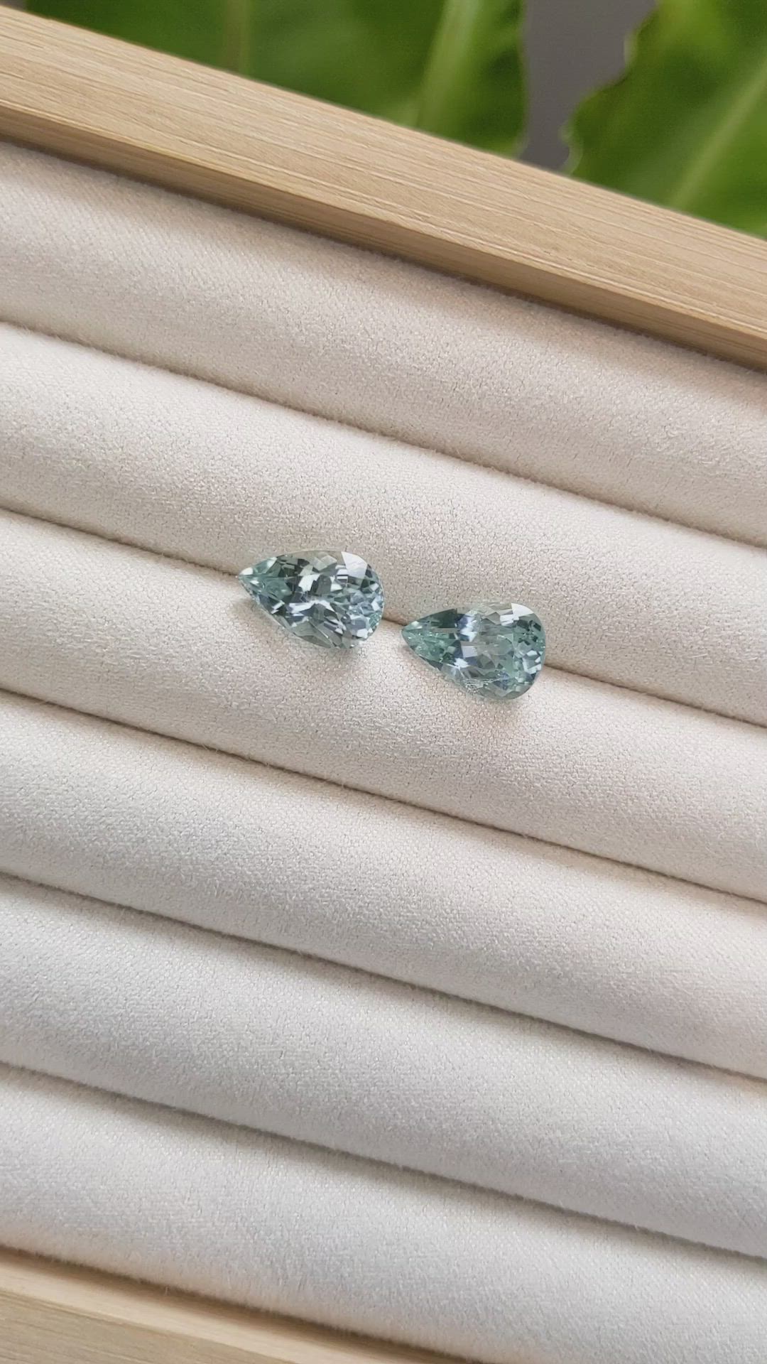 7.66 Ct.Tw.Total Carat Weight Paraiba Tourmaline Pair from Africa Size Video