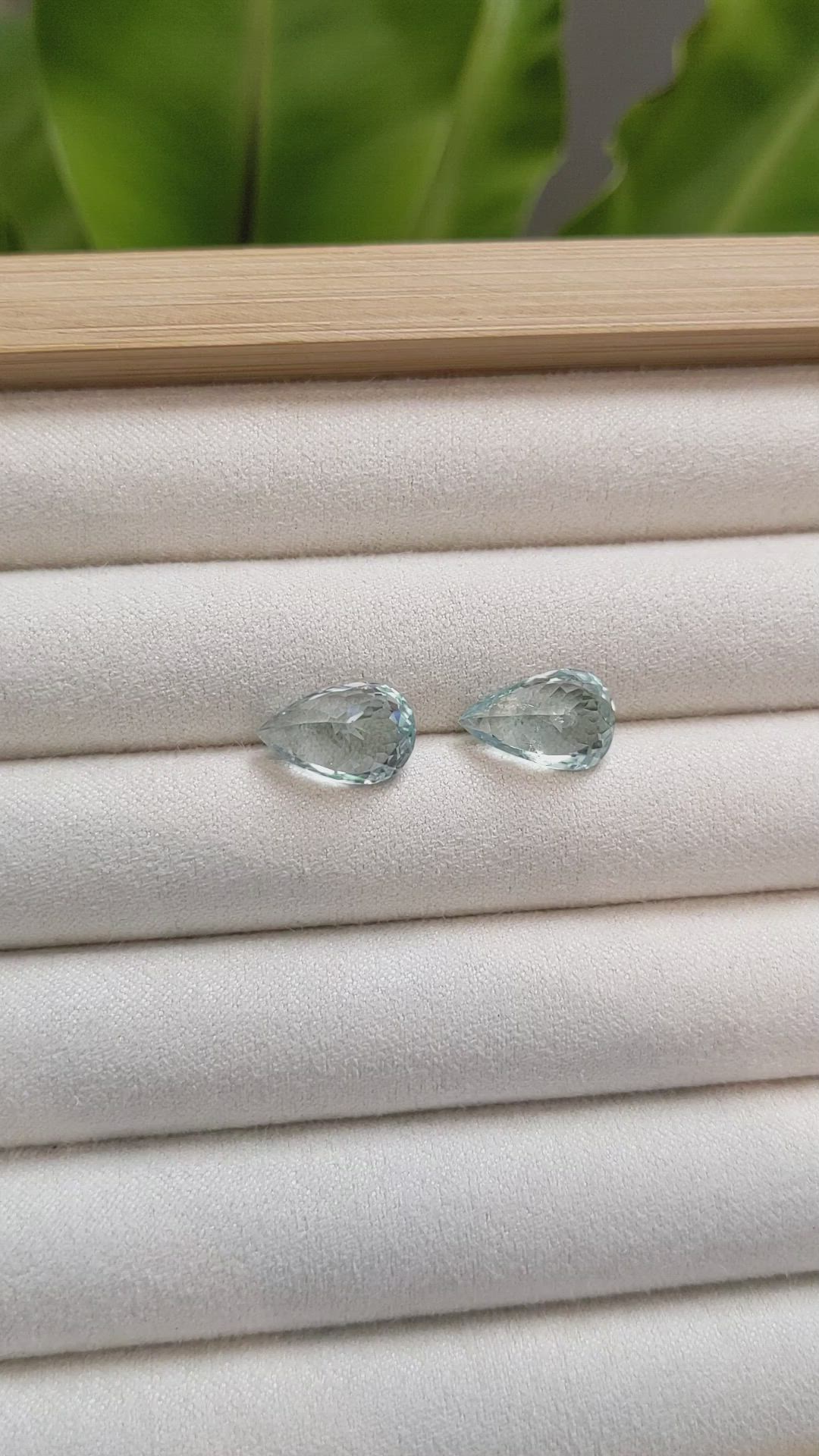 7.66 Ct.Tw.Total Carat Weight Paraiba Tourmaline Pair from Africa Size Video