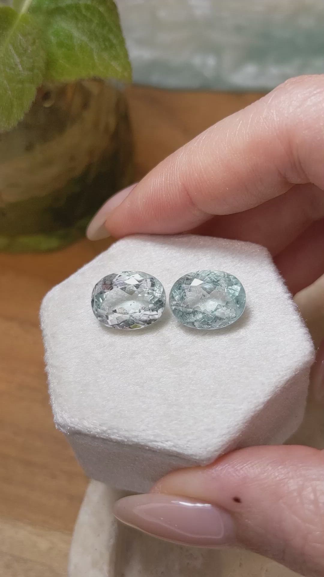 11.97 Ct.Tw.Total Carat Weight Paraiba Tourmaline Pair from Africa Size Video