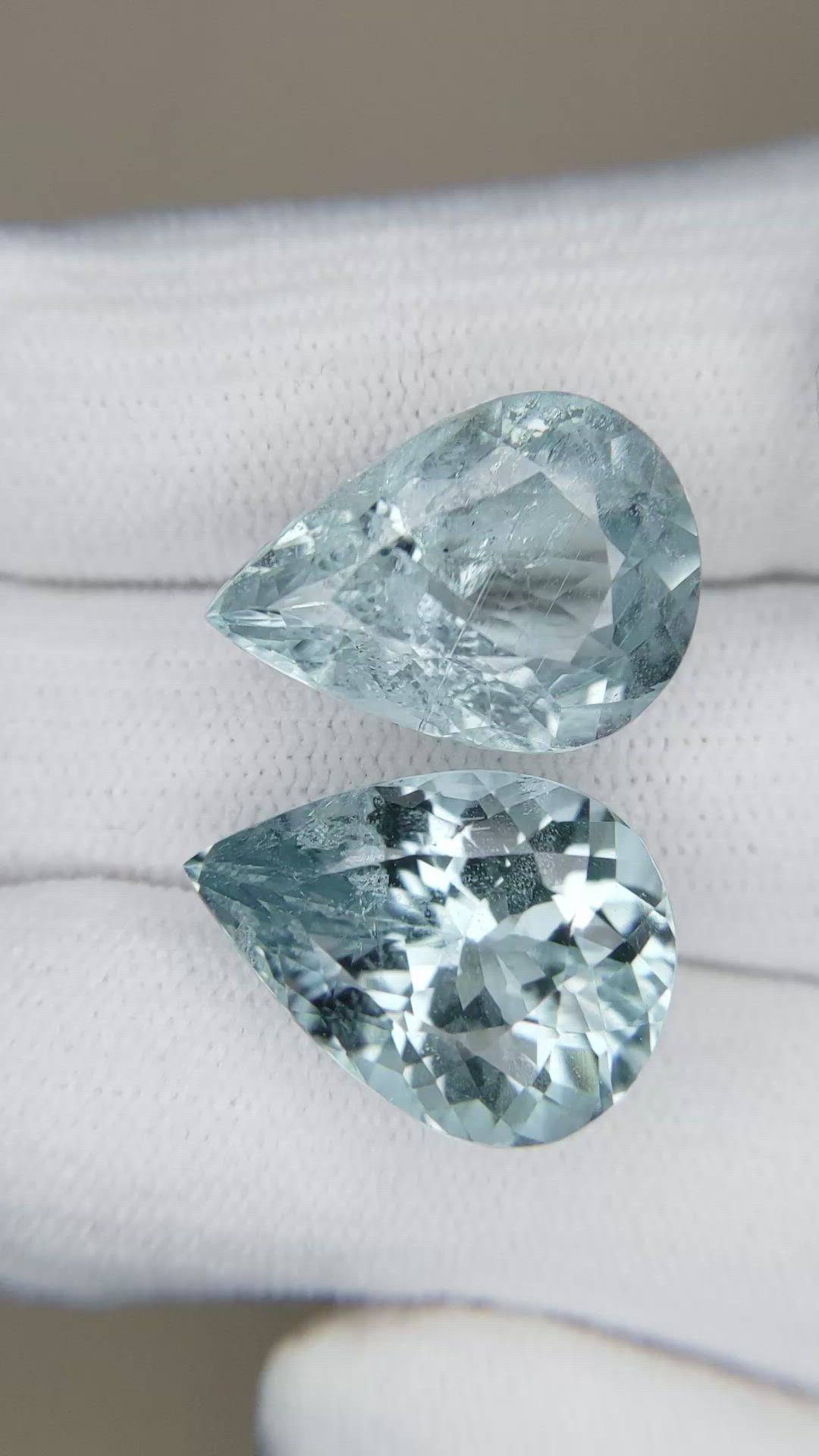 20.77 Ct.Tw.Total Carat Weight Paraiba Tourmaline Pair from Africa Size Video