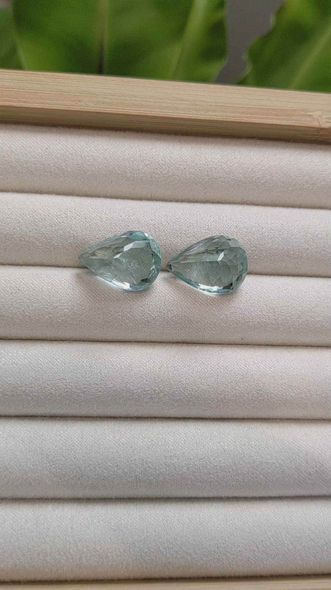 20.77 Ct.Tw.Total Carat Weight Paraiba Tourmaline Pair from Africa Size Video