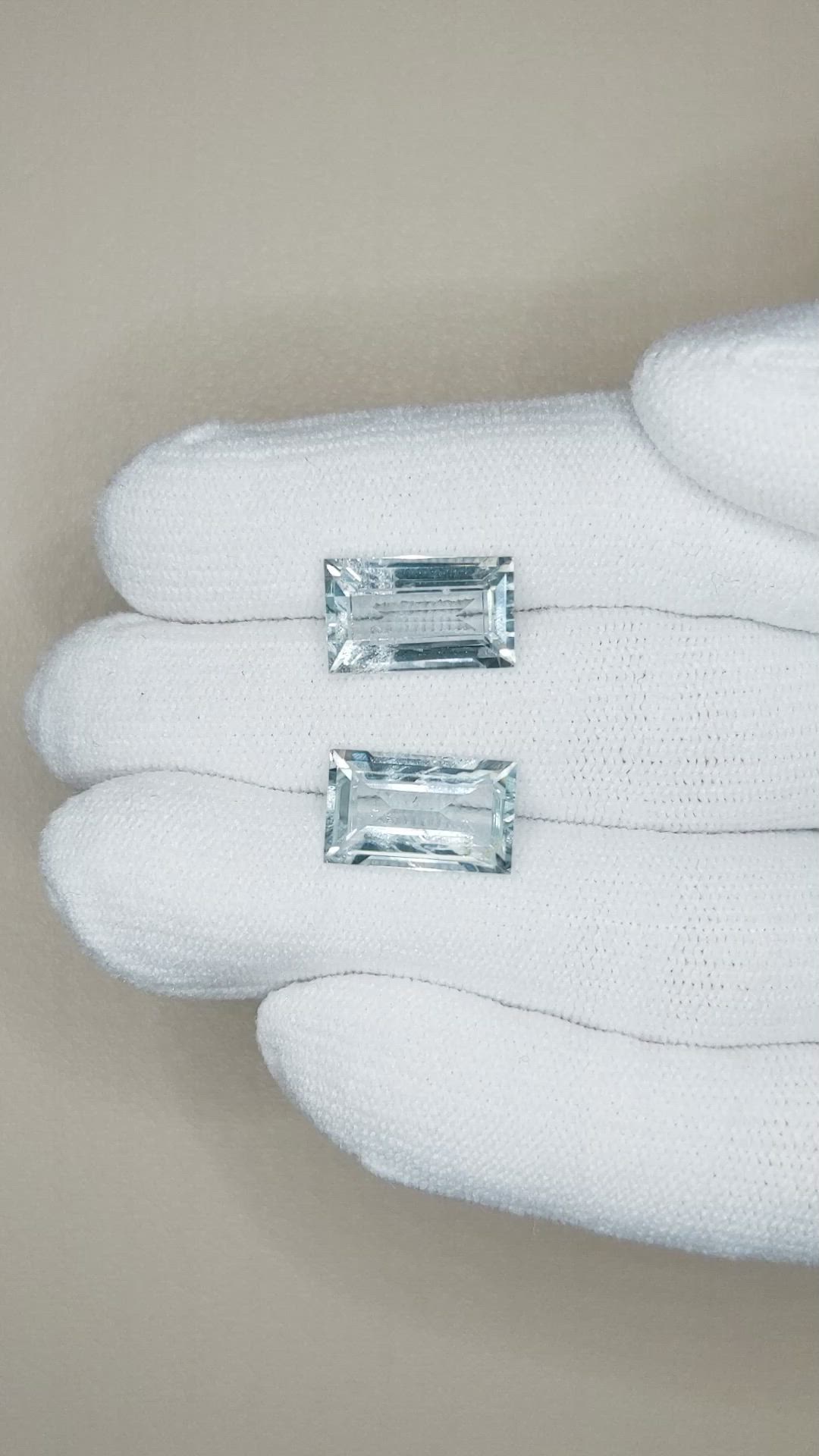 7.52 Ct.Tw.Total Carat Weight Paraiba Tourmaline Pair from Africa Size Video