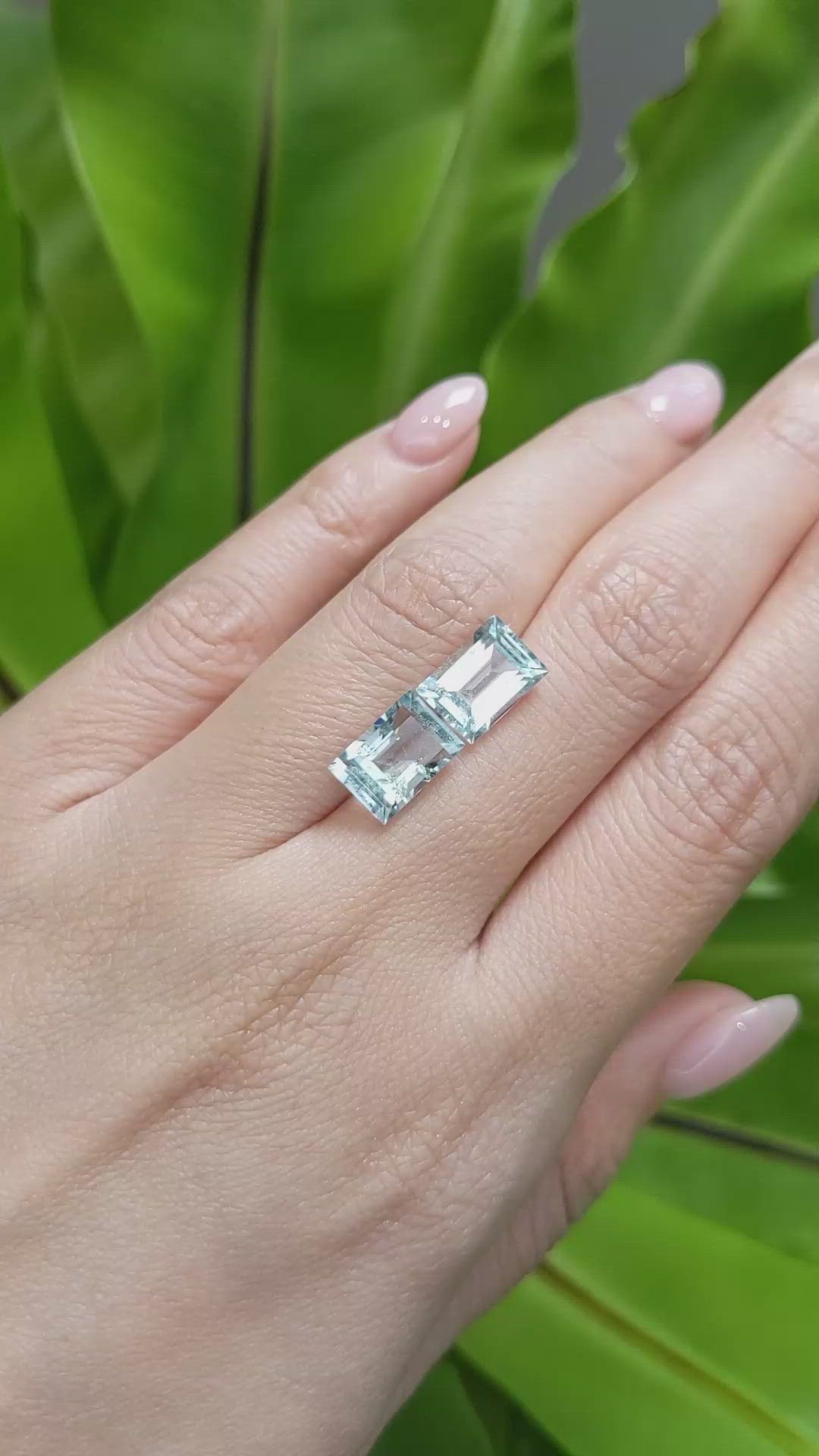5.20 Ct.Tw.Total Carat Weight Paraiba Tourmaline Pair from Africa Size Video