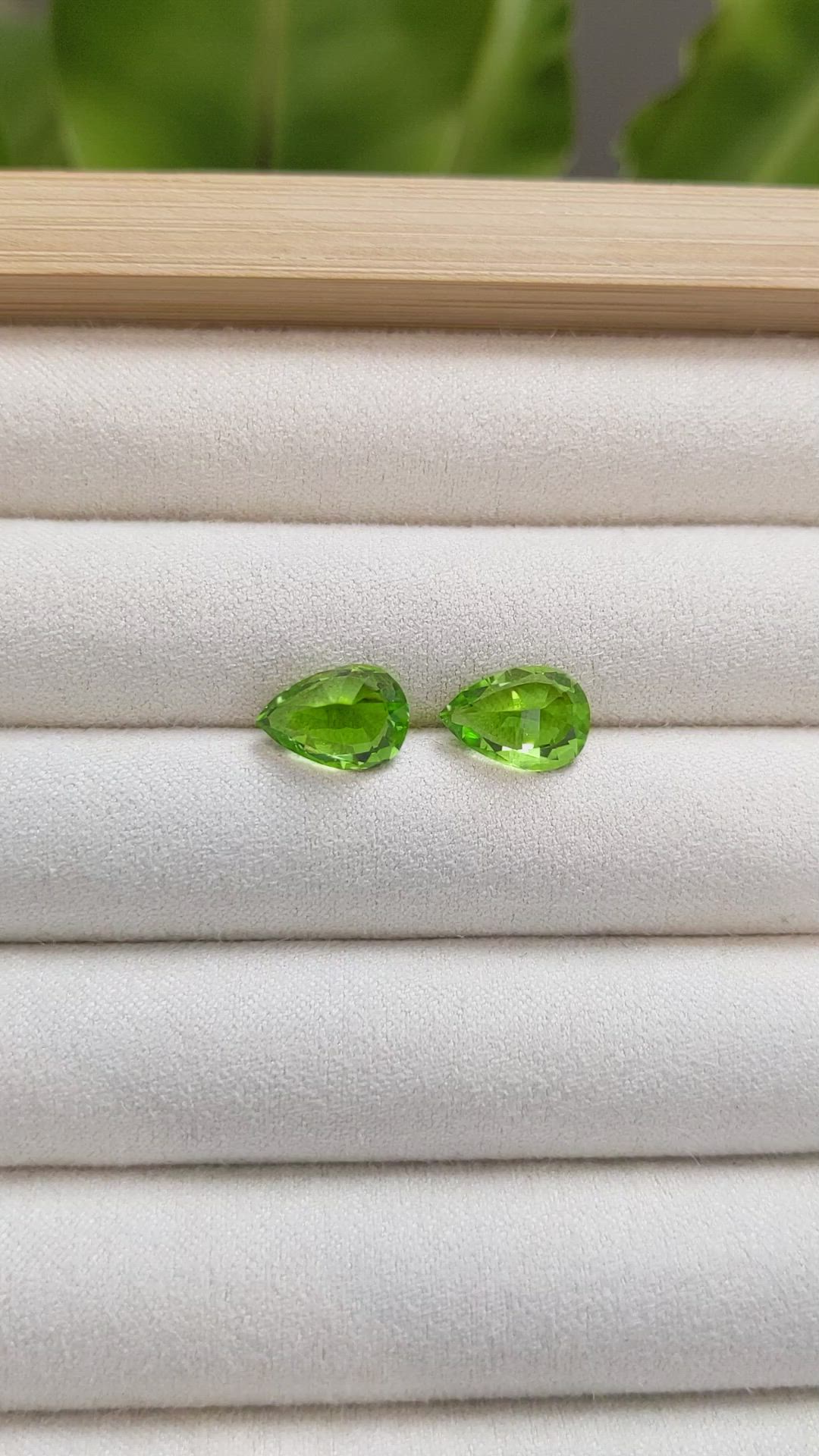 5.29 Ct.Tw.Total Carat Weight Peridot Pair from Burma (Myanmar) Size Video