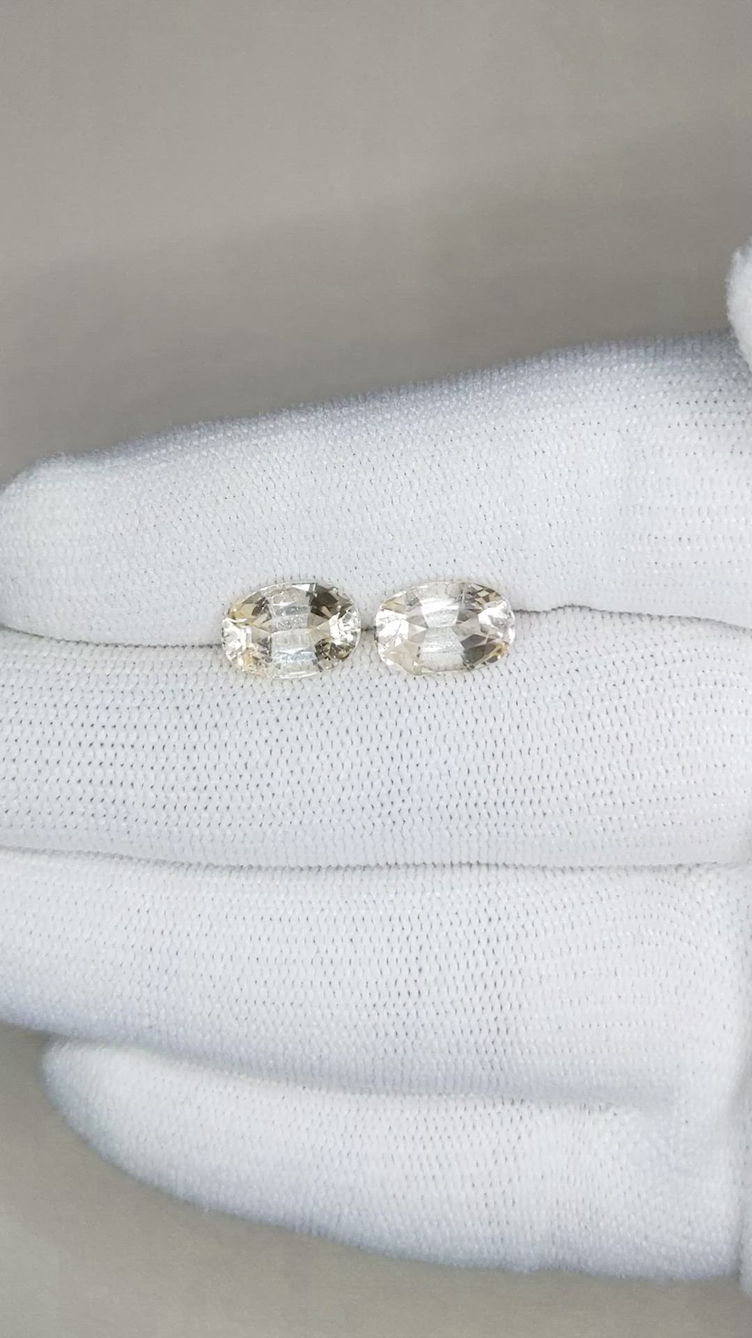 5.08 Ct.Tw.Total Carat Weight Topaz Pair from Ceylon (Sri Lanka) Size Video