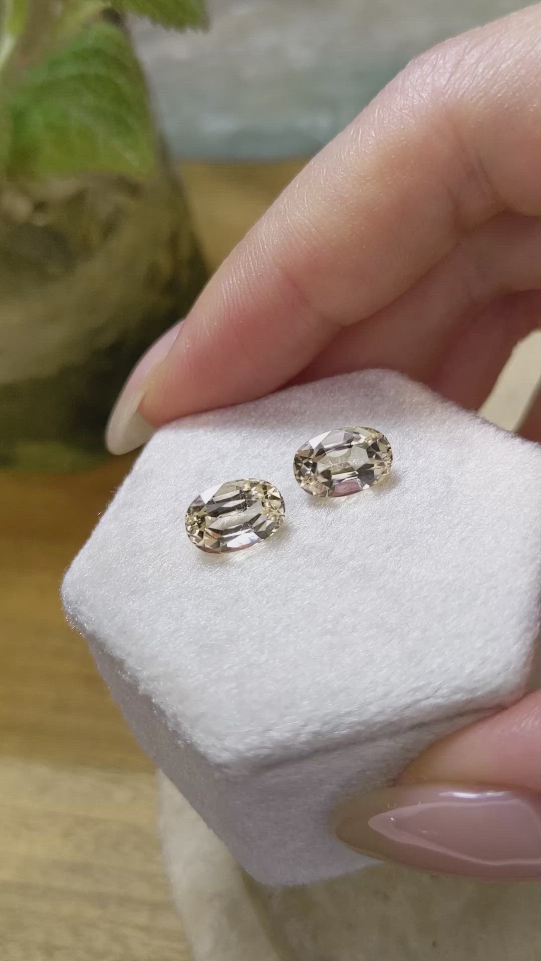 5.08 Ct.Tw.Total Carat Weight Topaz Pair from Ceylon (Sri Lanka) Size Video