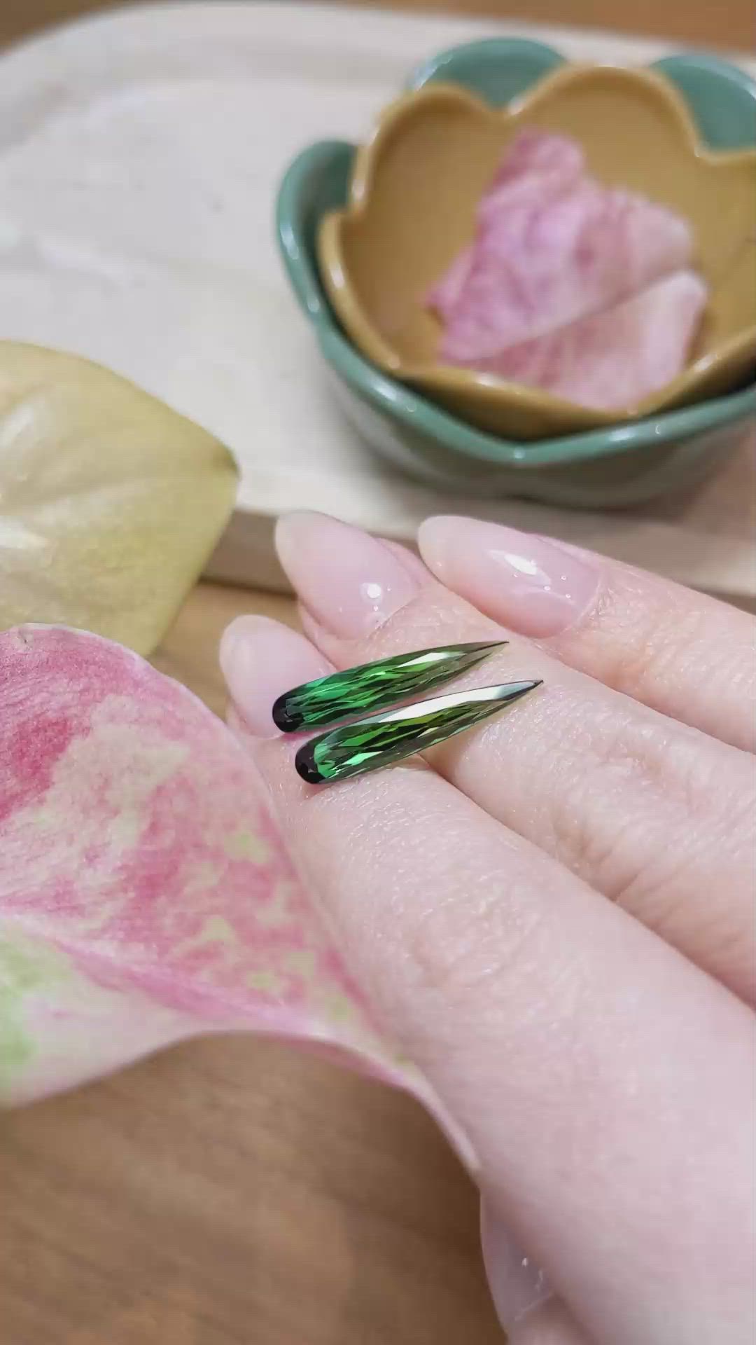 4.42&nbsp;Ct.Tw.Total Carat Weight Tourmaline Pair from Brazil Size Video