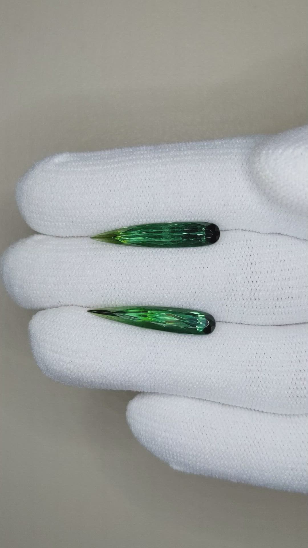 4.42 Ct.Tw.Total Carat Weight Tourmaline Pair from Brazil Size Video
