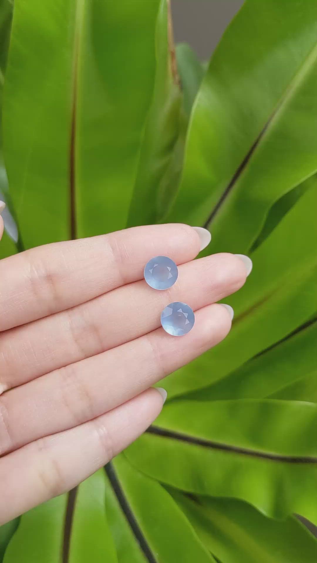 4.34 Ct.Tw.Total Carat Weight Aquamarine Pair from Brazil Size Video