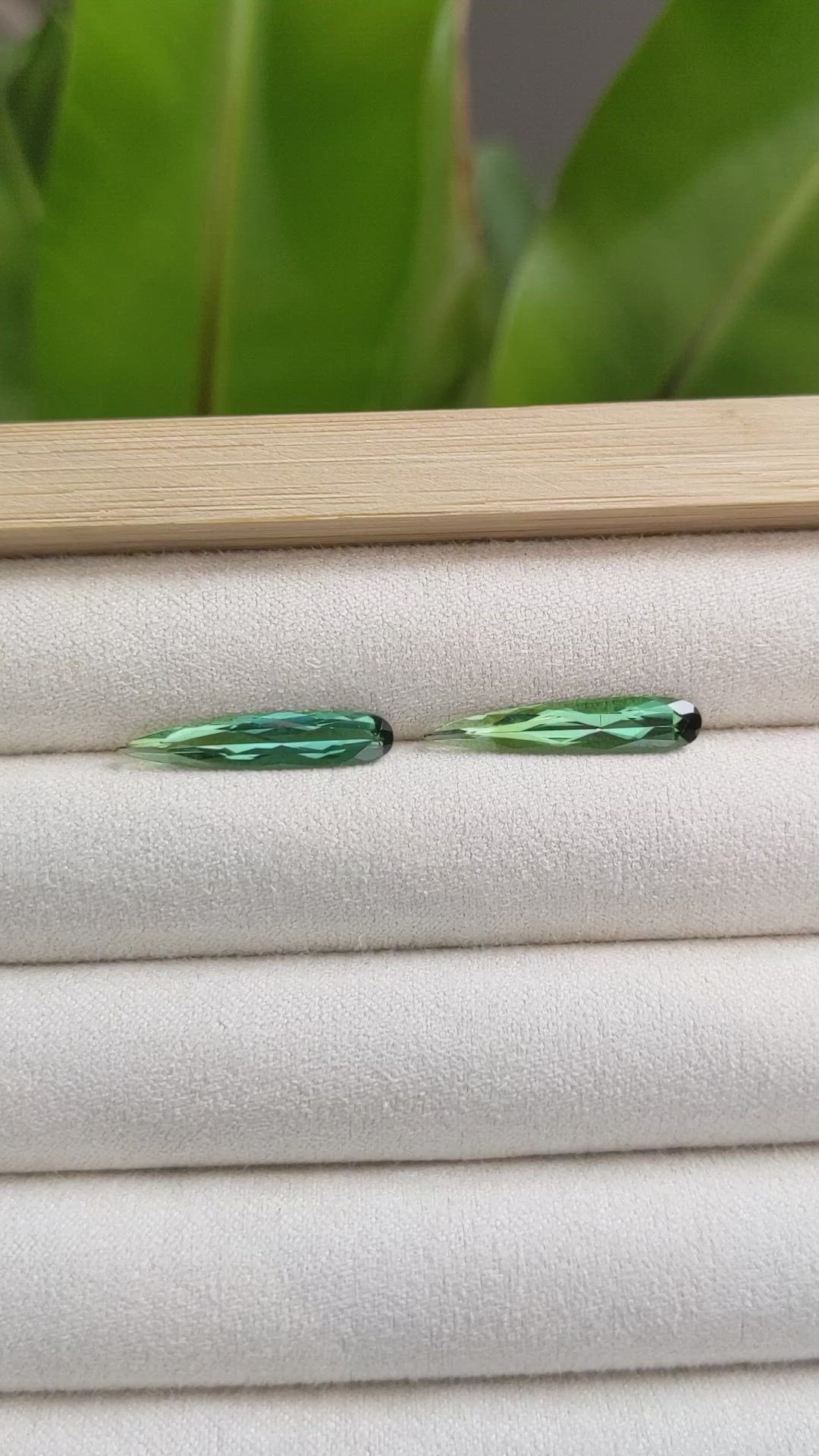 3.64 Ct.Tw.Total Carat Weight Tourmaline Pair from Brazil Size Video