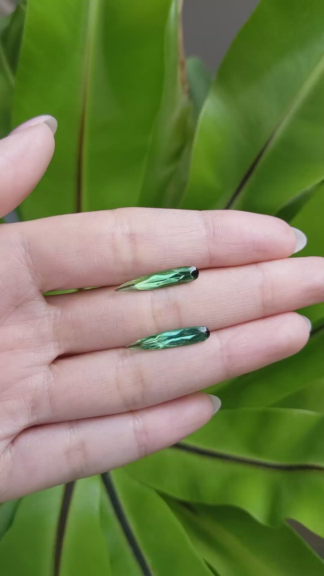 3.64 Ct.Tw.Total Carat Weight Tourmaline Pair from Brazil Size Video