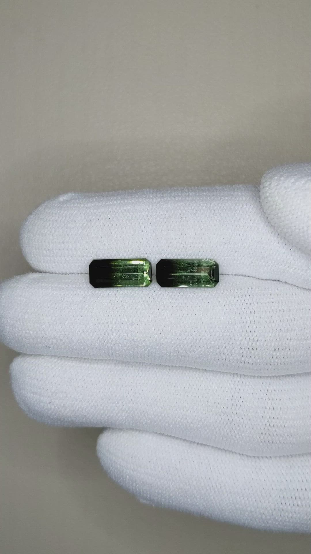 2.76 Ct.Tw.Total Carat Weight Tourmaline Pair from Brazil Size Video