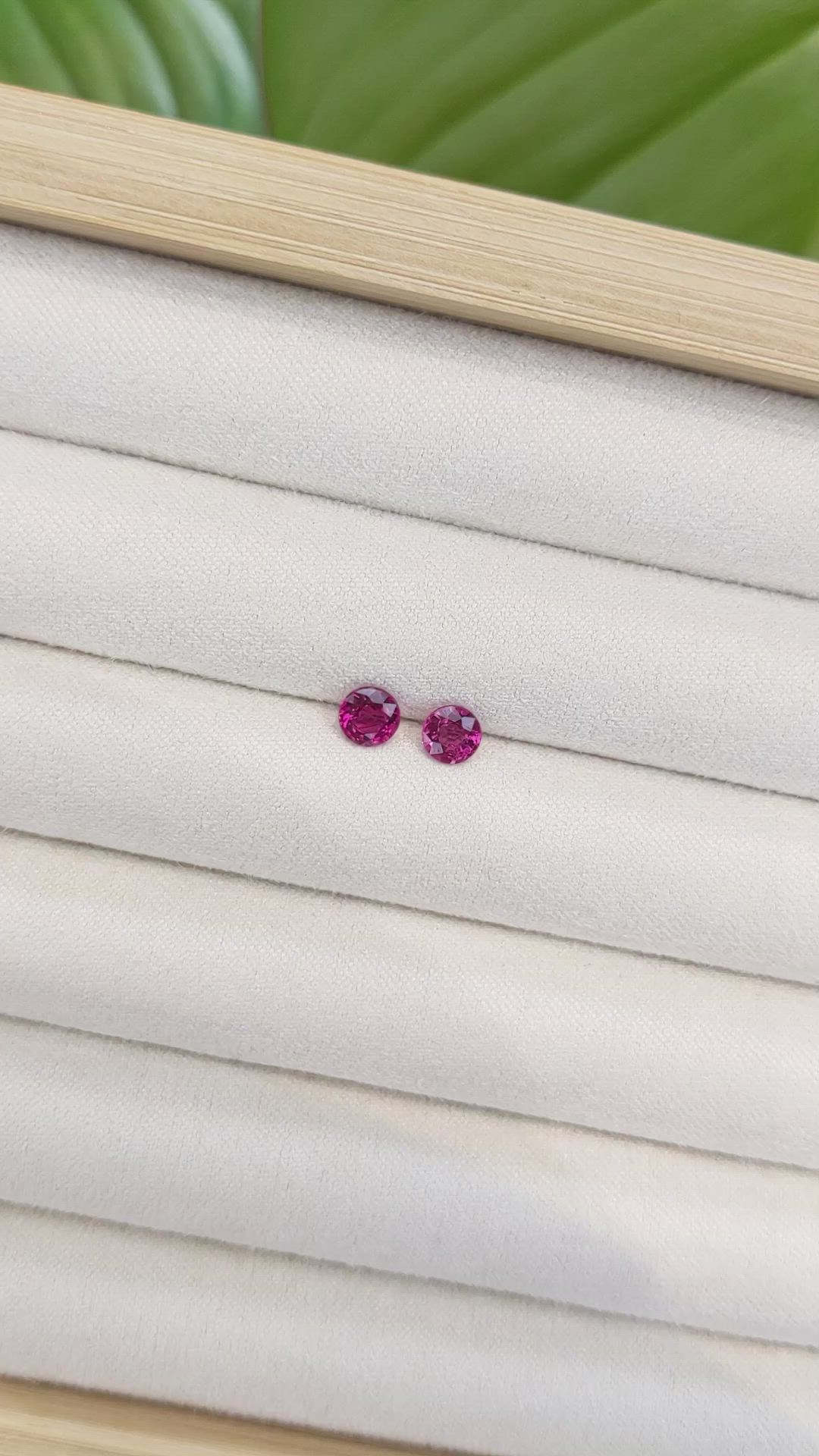 0.84&nbsp;Ct.Tw.Total Carat Weight Rubellite Tourmaline Pair from Brazil Size Video