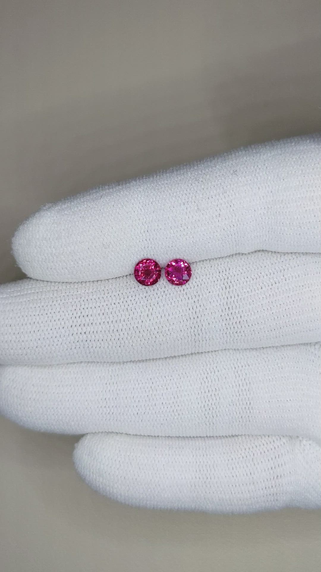 0.84&nbsp;Ct.Tw.Total Carat Weight Rubellite Tourmaline Pair from Brazil Size Video