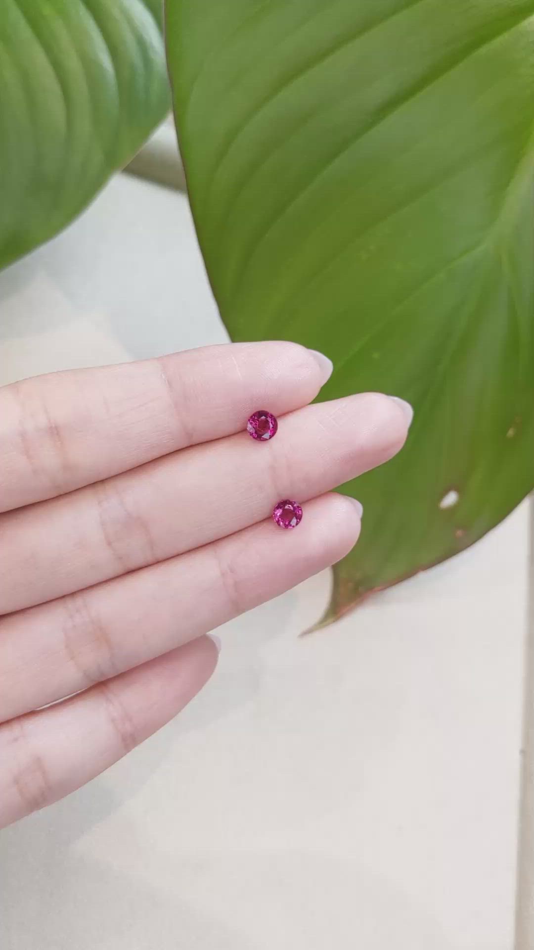 0.84&nbsp;Ct.Tw.Total Carat Weight Rubellite Tourmaline Pair from Brazil Size Video