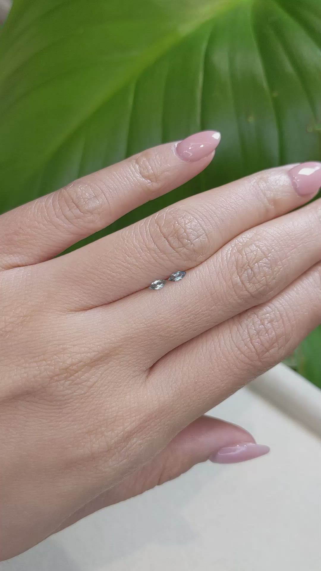 0.18 Ct.Tw.Total Carat Weight Alexandrite Pair from Ceylon (Sri Lanka) Size Video