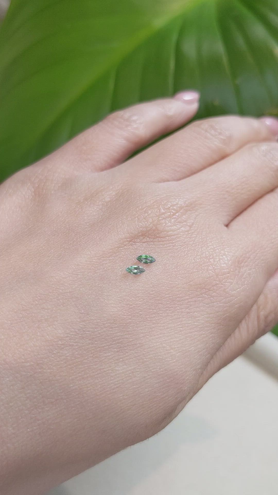 0.18 Ct.Tw.Total Carat Weight Alexandrite Pair from Ceylon (Sri Lanka) Size Video