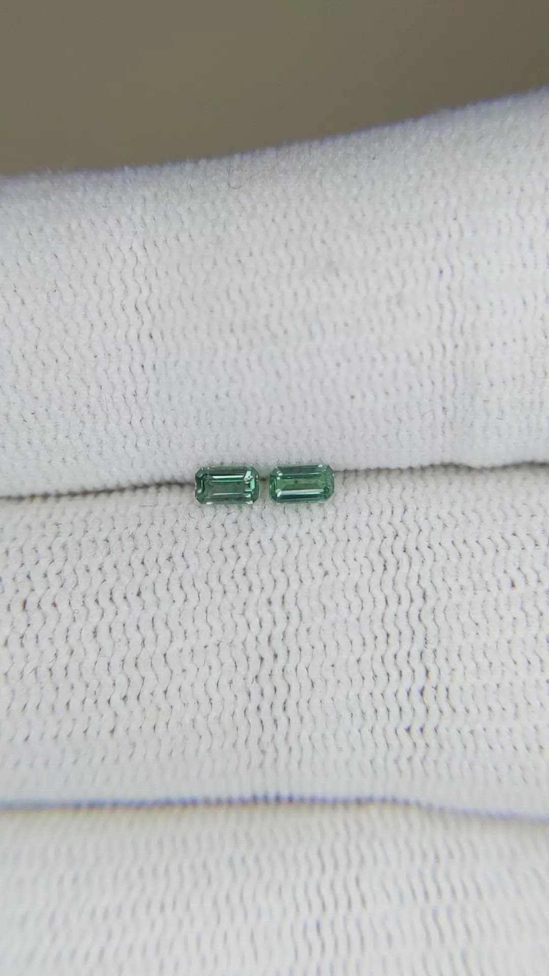 0.21 Ct.Tw.Total Carat Weight Alexandrite Pair from Ceylon (Sri Lanka) Size Video